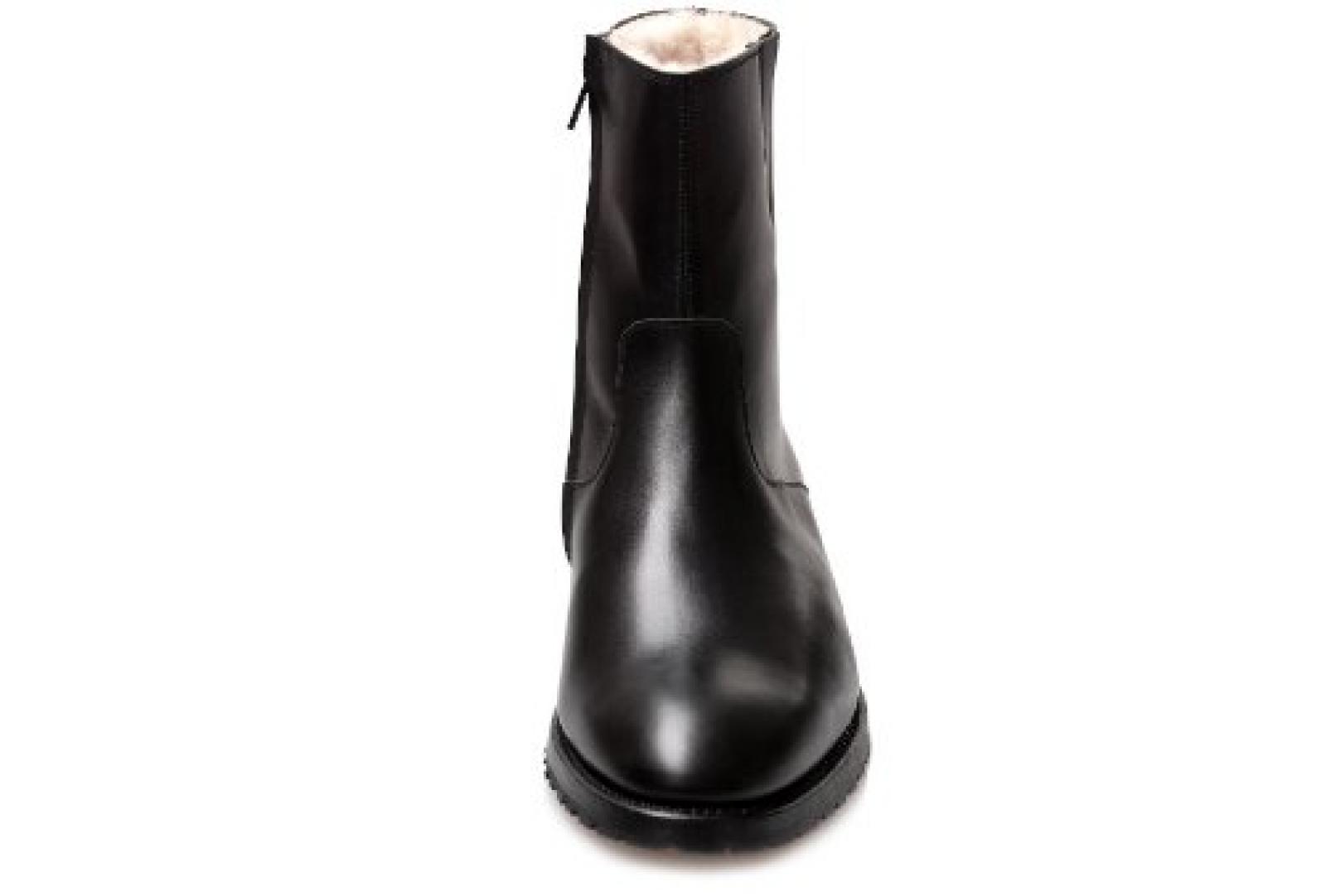 Winterboots Herren Schwarz - No. 690 - Gef&uuml;tterte Winterstiefel Schwarz 