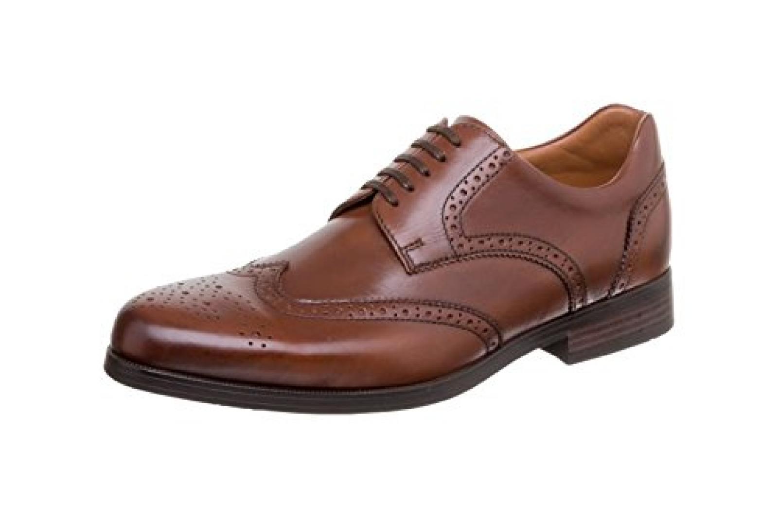 WEBER SCHUH Derby Full Brogue, Herren-Schuhe, cognac, Wechselfu&szlig;bett, Box-Calf Leder, weit 