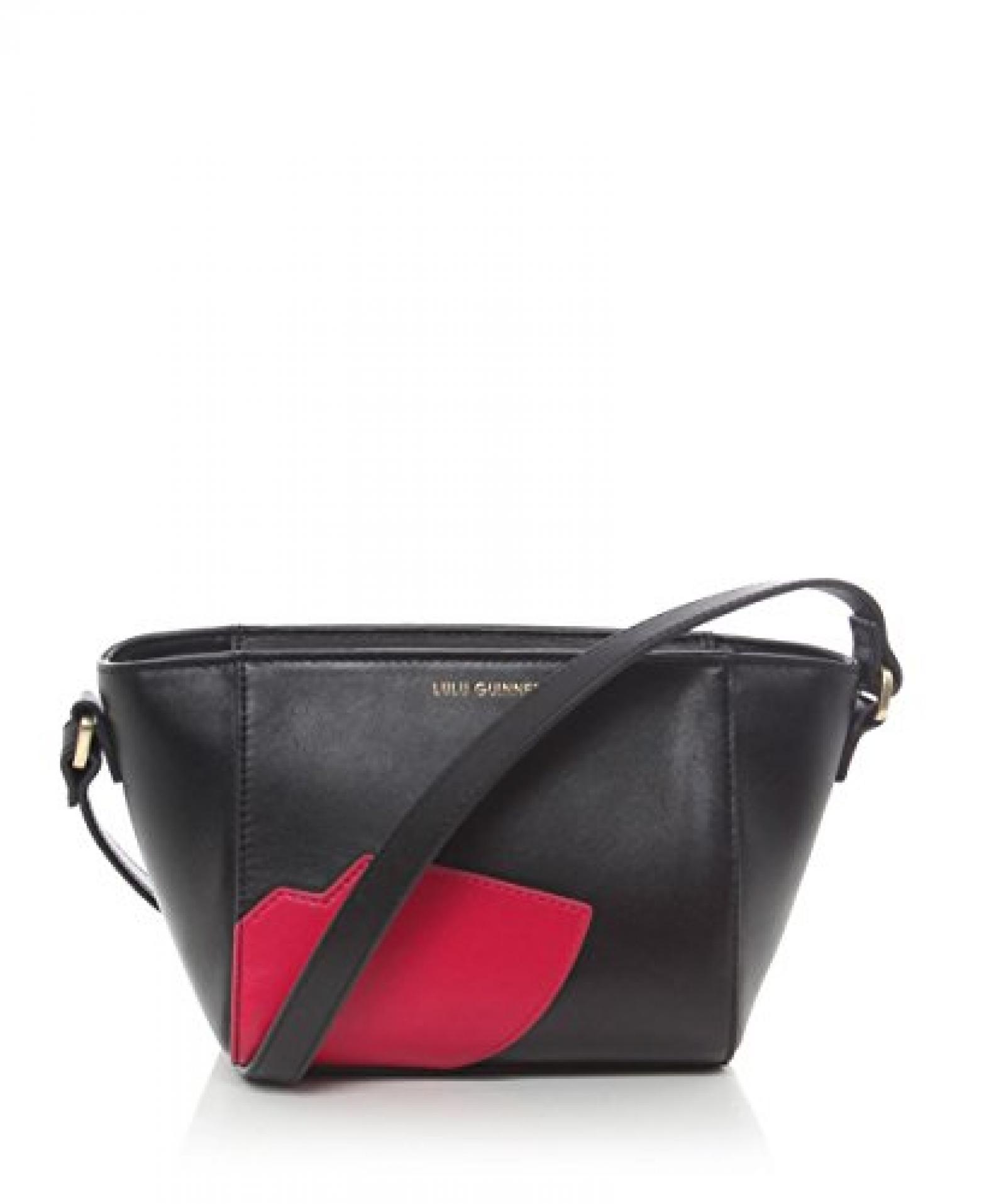 Lulu Guinness Abstrakte Lippen Pixie Umh&auml;ngetasche Schwarz 