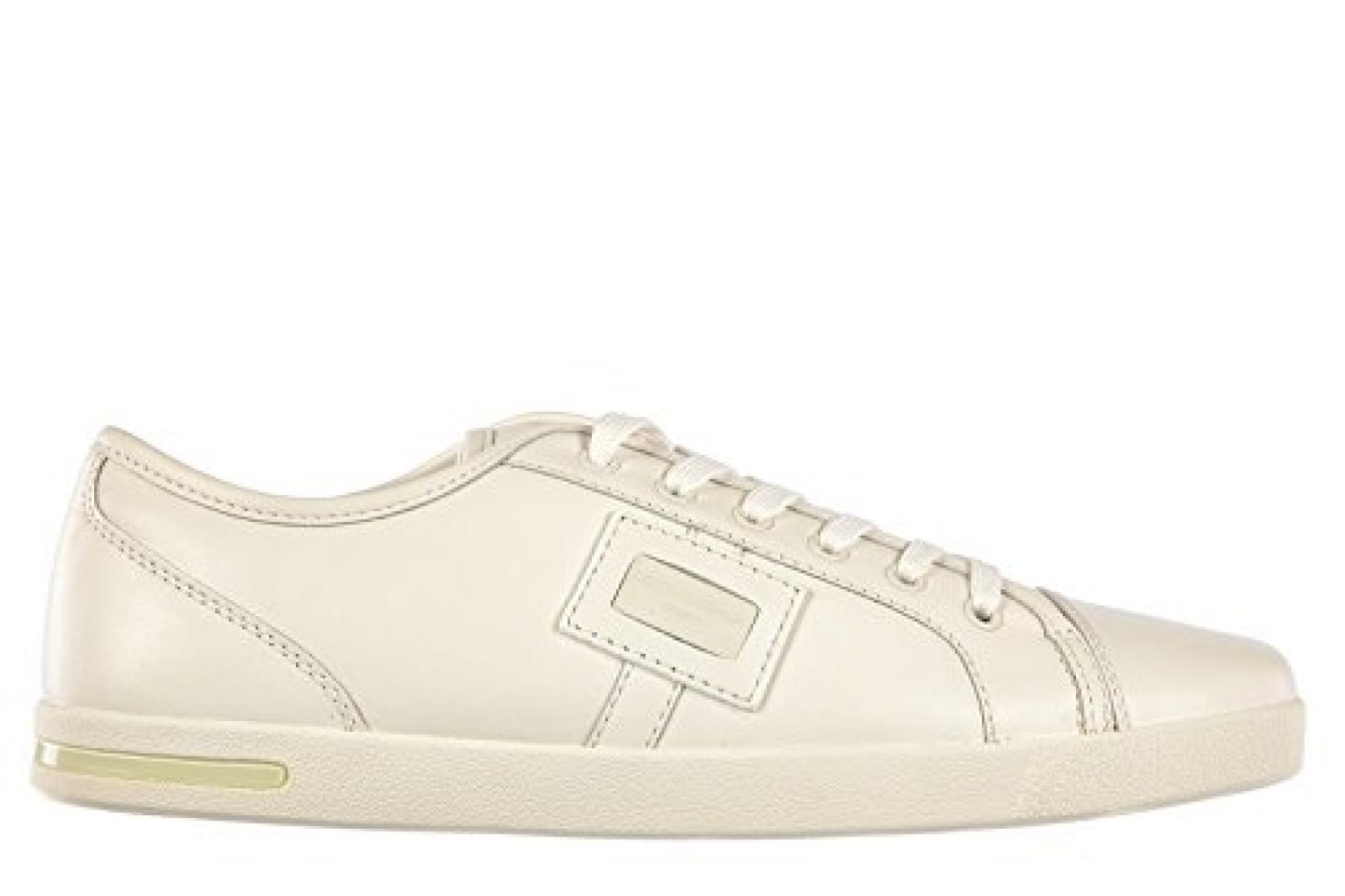 DOLCE&GABBANA Herrenschuhe Herren Leder Schuhe Sneakers strobel nappato Wei&szlig; 