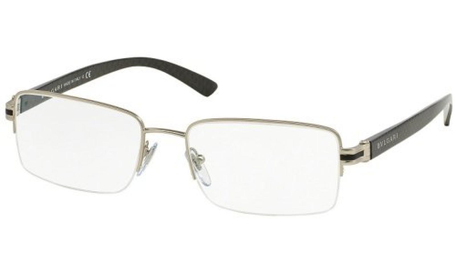 Bulgari Für Mann 1082 Matte Silver Metallgestell Brillen, 53mm 