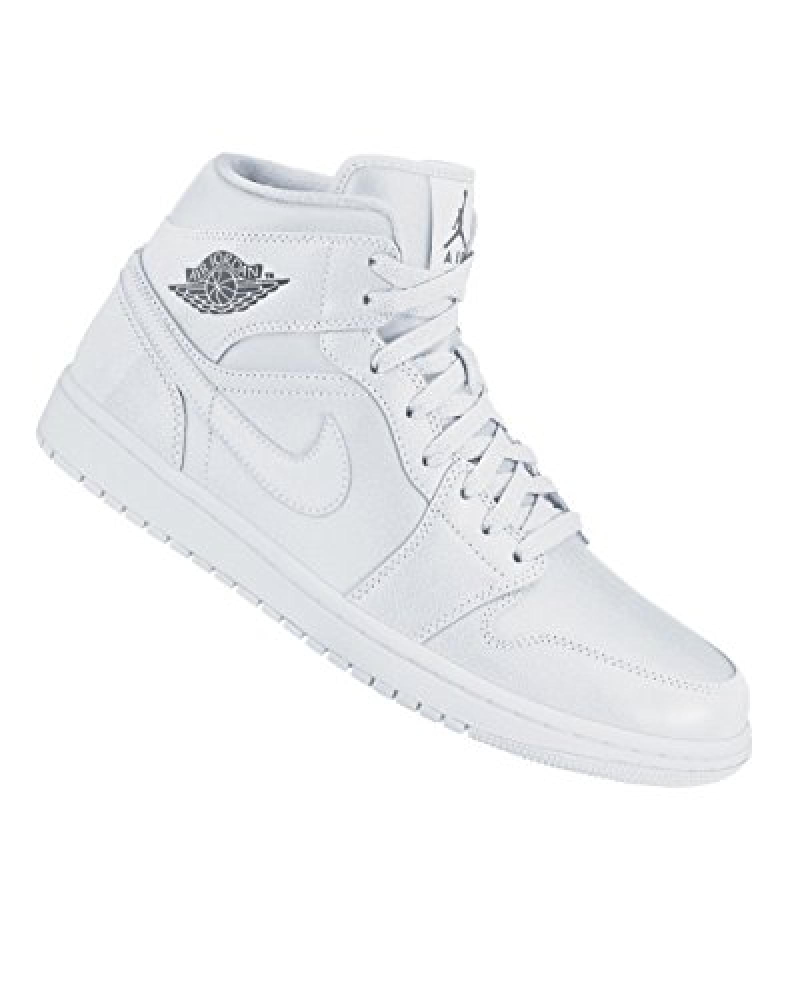 Nike Air Jordan 1 Mid Sneaker Basketballschuhe wei&szlig; 