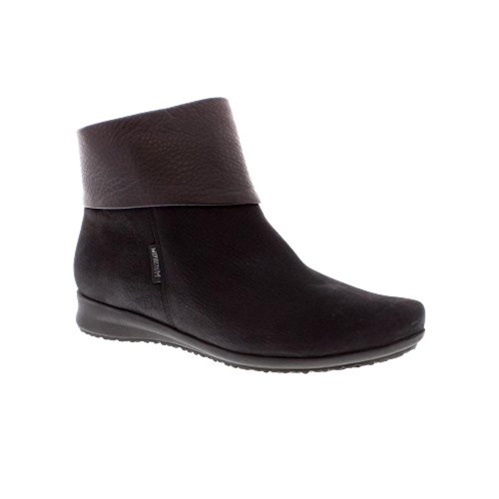 Mephisto Fiducia Black Bucksoft/Leather Ladies Ankle Boot 