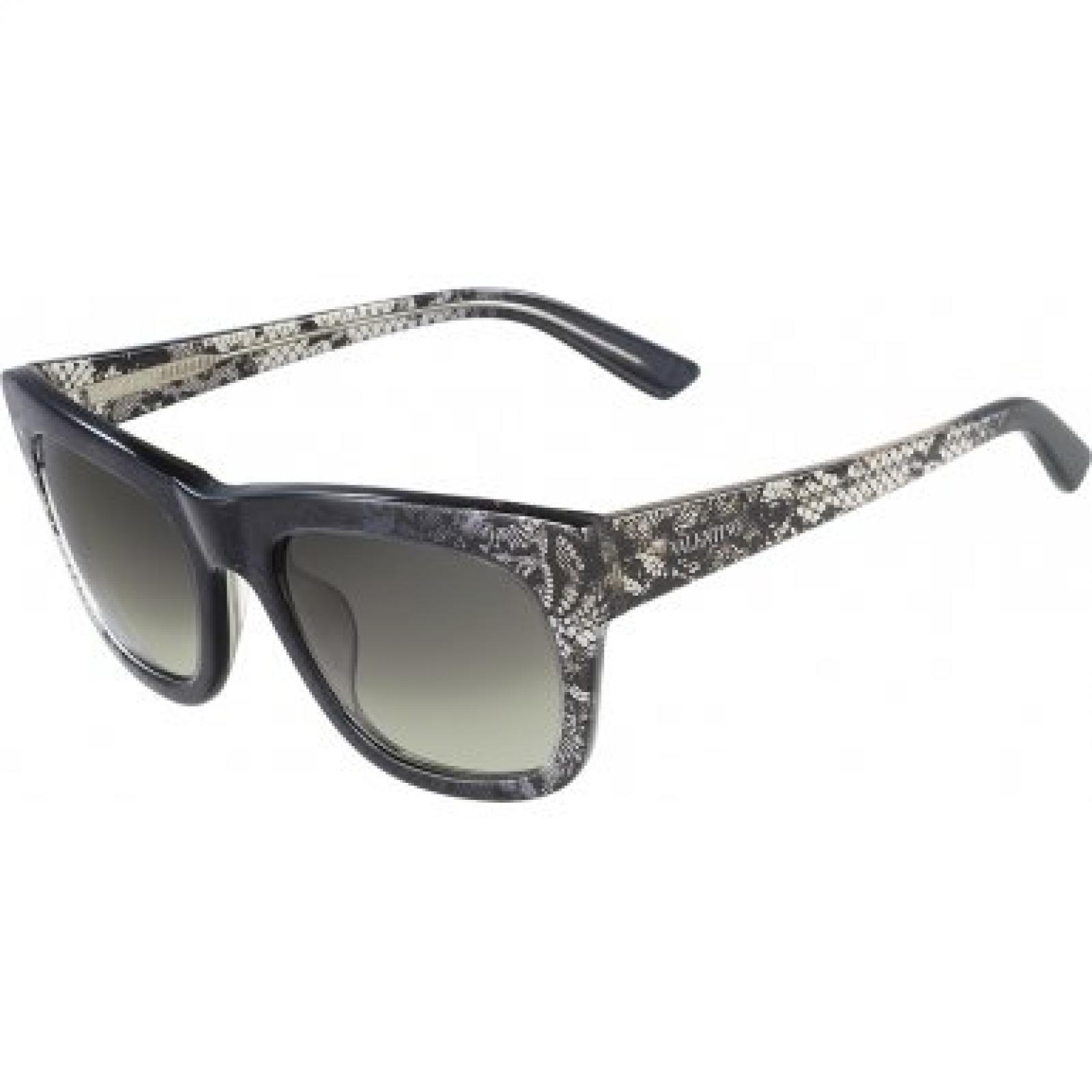 Valentino Lace Wayfarer Sunglasses in Grey 52 Brown Gradient 