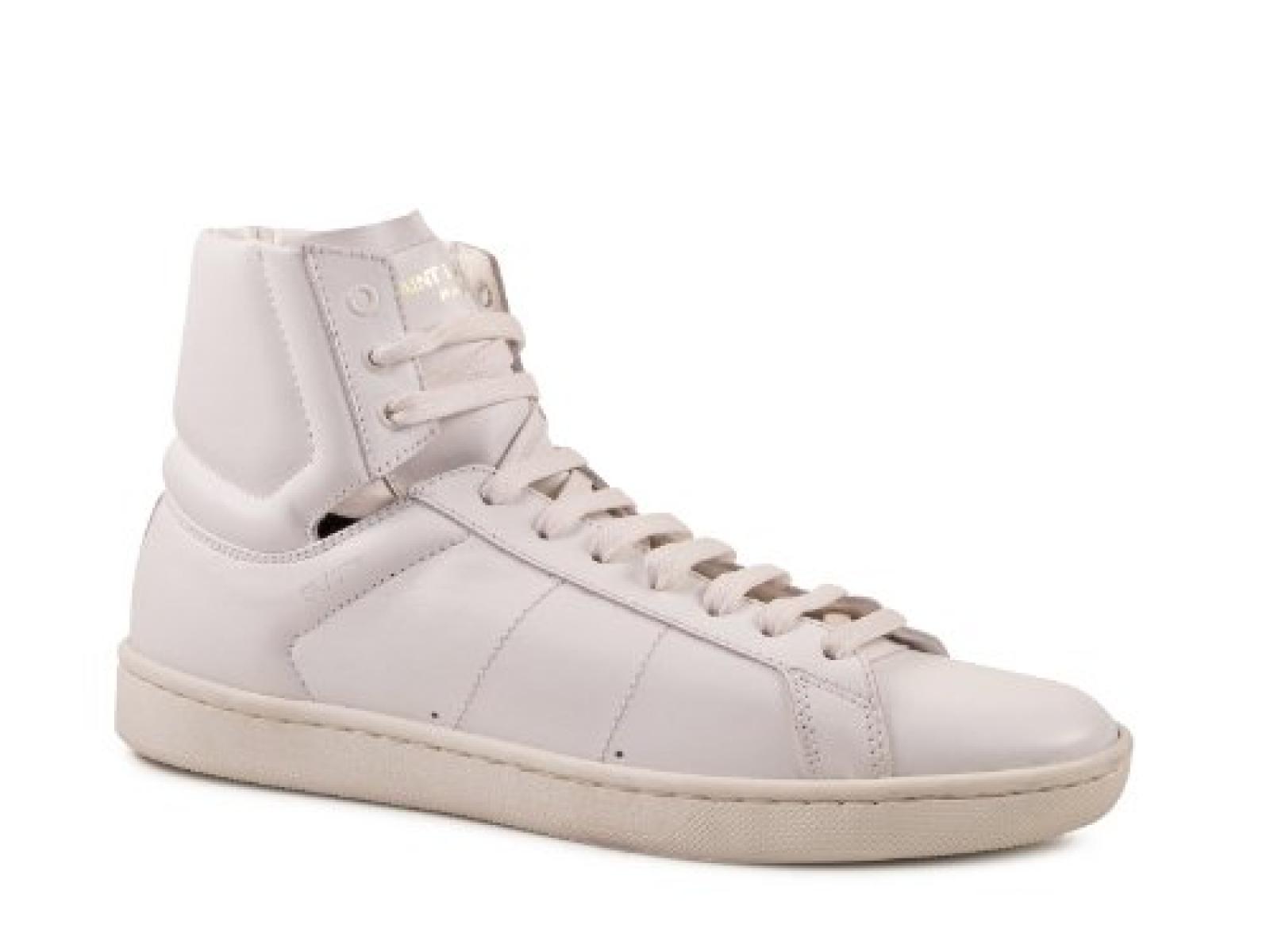 Saint Laurent Damen hohe Turnschuhe aus wei&szlig;em Leder - Modellnummer: 316242 AQI00 9030 