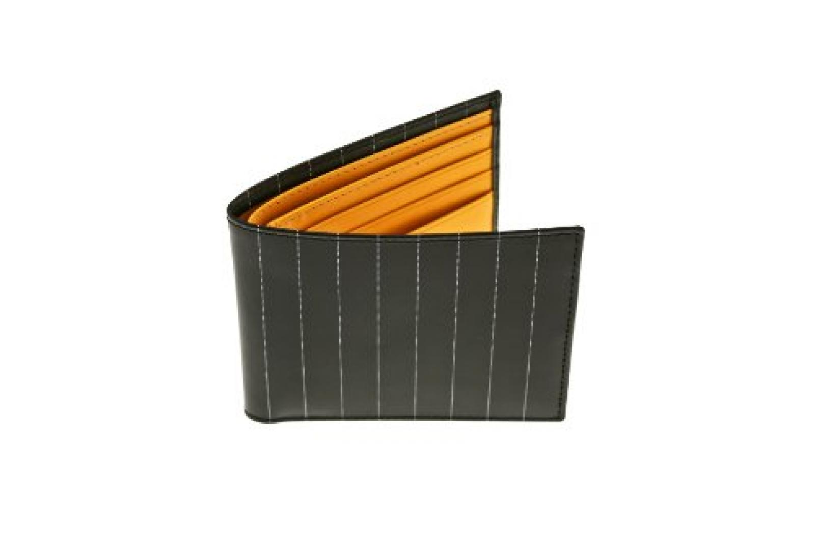 Ettinger - Brieftasche aus Leder - Nadelstreifen au&szlig;en / Hellbraun innen 