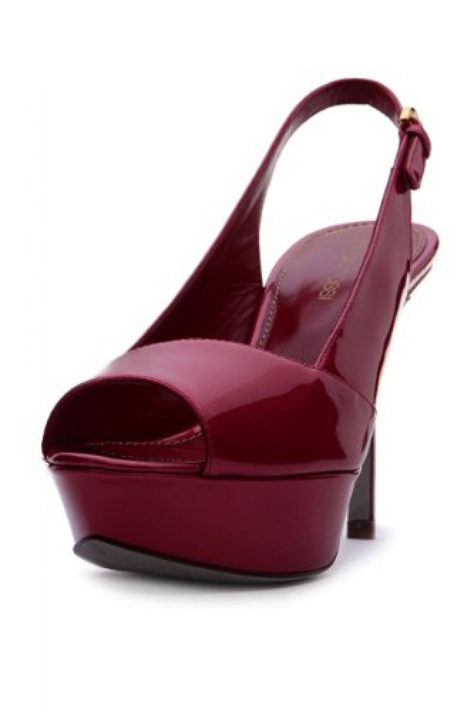 Sergio Rossi Damen Schuhe Slingback-Pumps PEEP TOES, Farbe: Fuchsia 