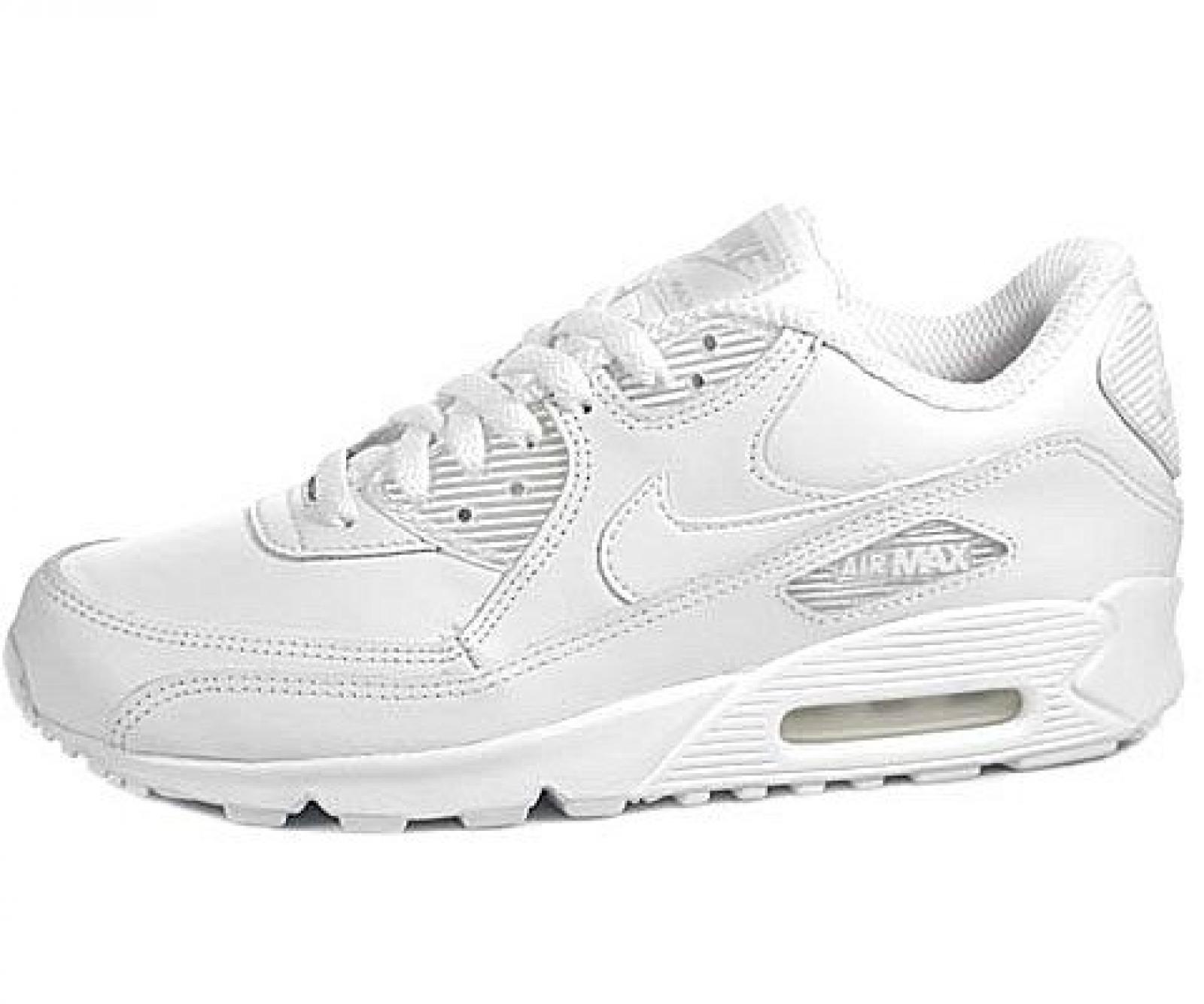 NIKE Air Max 90 Leather - Weiss - 302519-113 