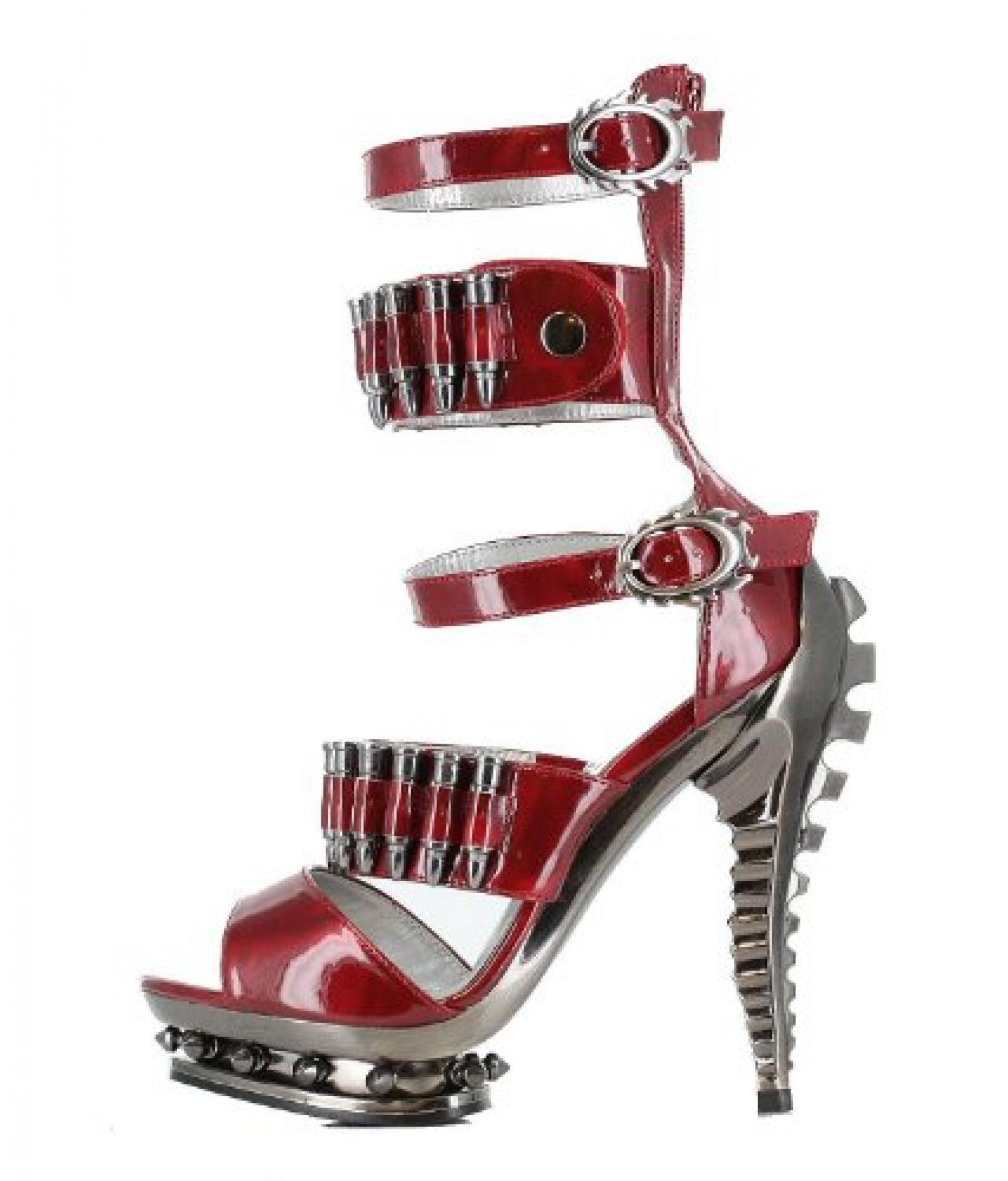 Hades: Bullet. Damen Strappy r&ouml;mische Fu&szlig;fesseln Plateau Sandalen mit Einschuss Und Stachelnieten. Steampunk Schuhe mit ABS-Wirbels&auml;uleBeschreibung Heel. Gr. UK 3-8 EURO 37-42. 