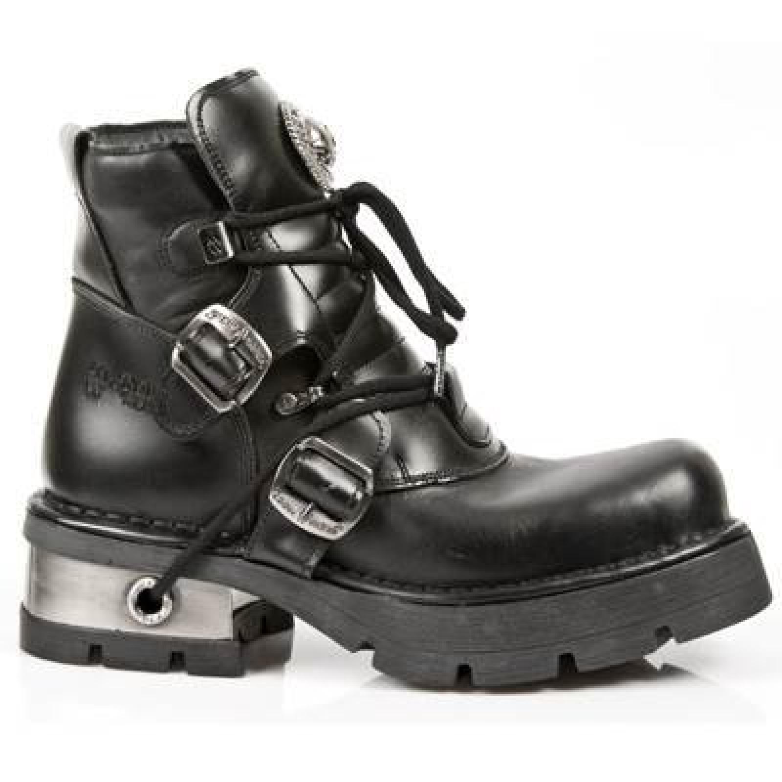 New Rock Metallic Schwarz Stiefel M.988-S1 