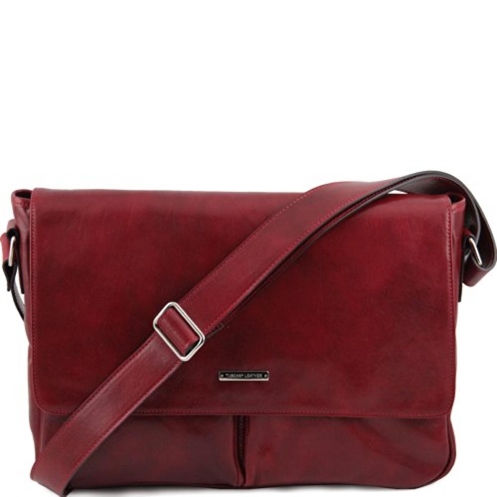81412434 - TUSCANY LEATHER: TL Dynamic Businesstasche aus Leder mit Vordertaschen, geeignet f&uuml;r Ipad 10", rot 
