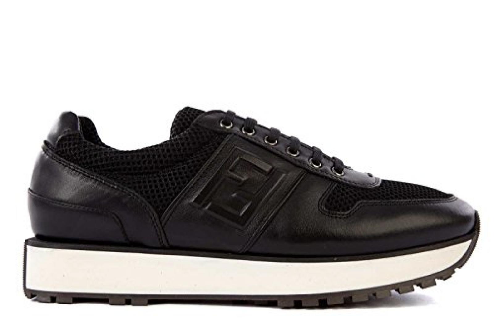 Fendi Damenschuhe Turnschuhe Damen Leder Schuhe Sneakers rete Schwarz 