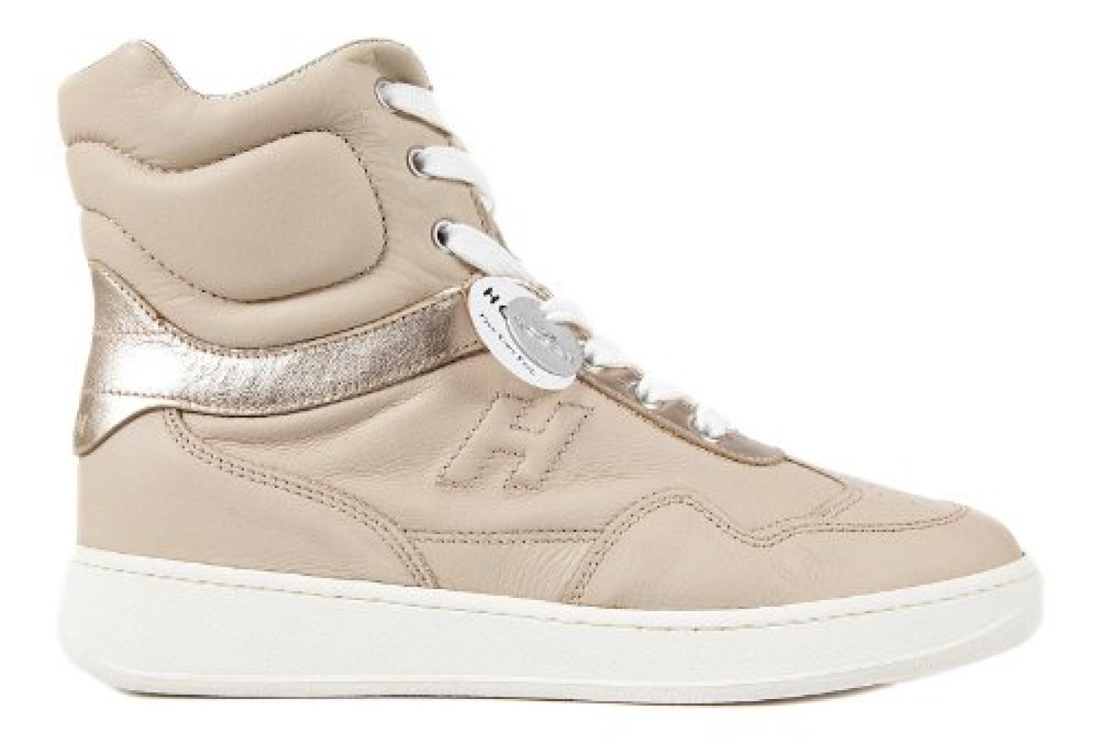 Hogan Damenschuhe Damen Wildleder Schuhe High Sneakers h194 beige 