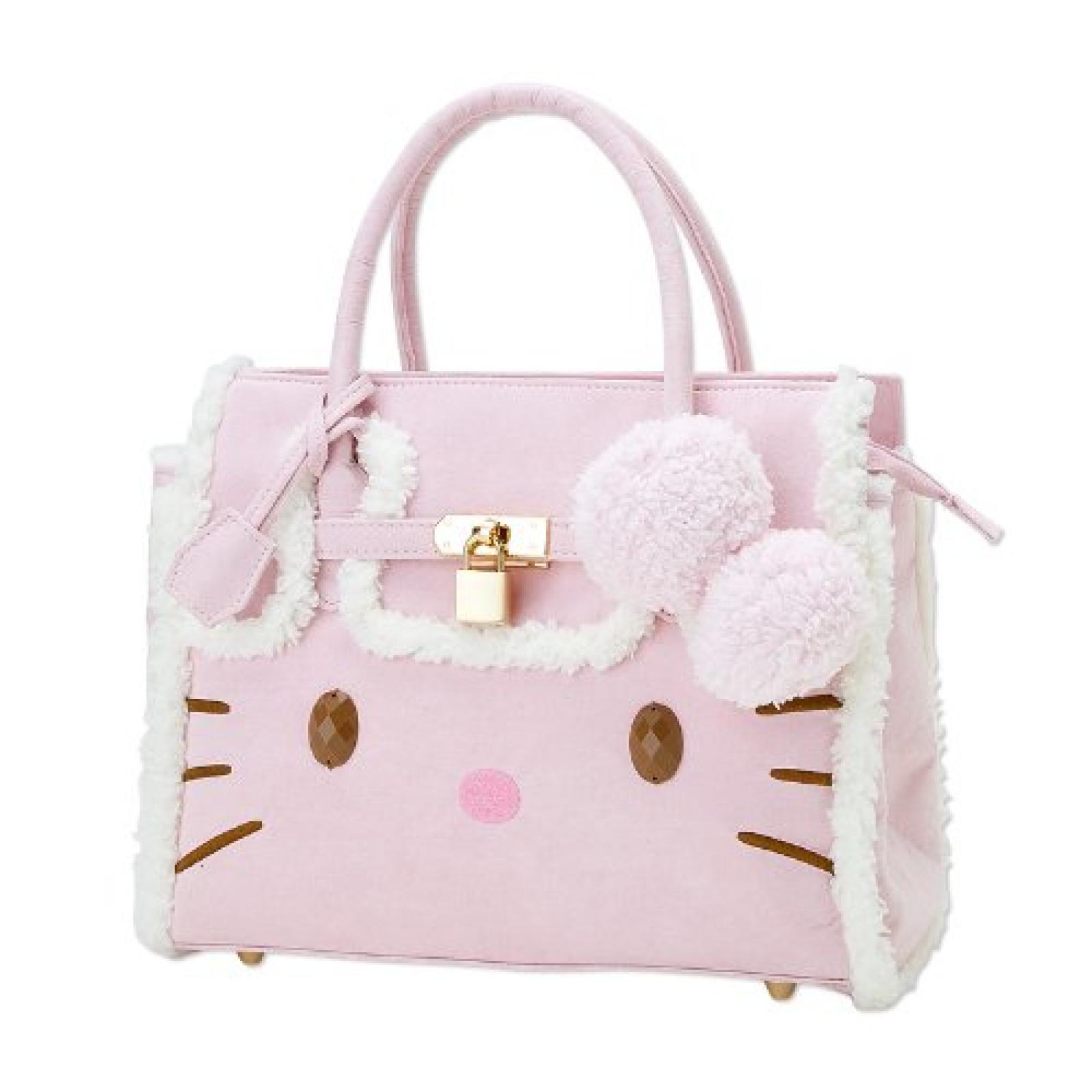 Hello Kitty face Mouton wind bag L Pink (japan import) 