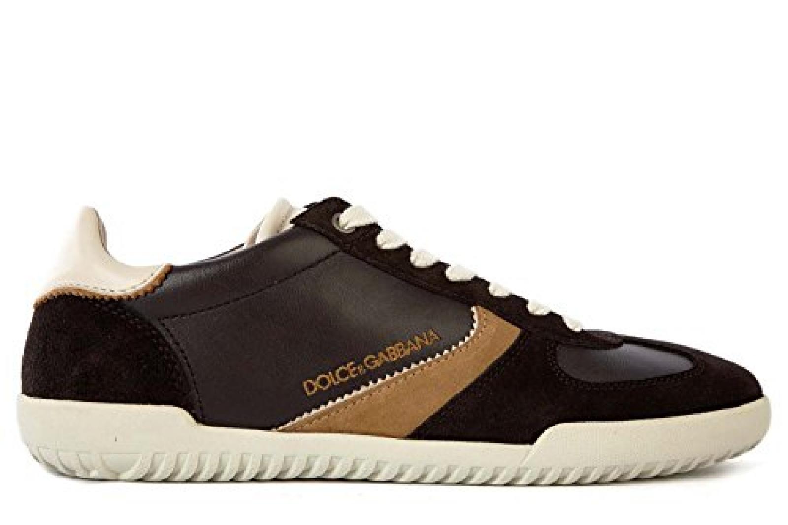 DOLCE&GABBANA Herrenschuhe Herren Leder Schuhe Sneakers Braun DOLCE&GABBANA Herrenschuhe Herren Leder Schuhe Sneakers Braun