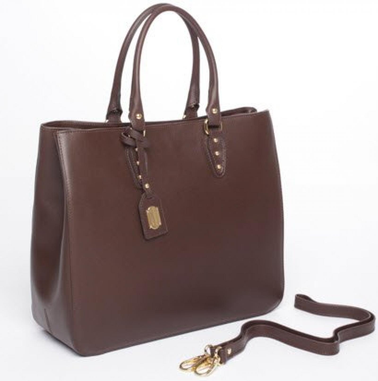 LEDERtasche ABERDEEN - dunkelbraun - handgefertigt Tasche mit 2 Handgriffen, Umh&auml;ngetasche Arbeitstasche braun nerzbraun espresso 