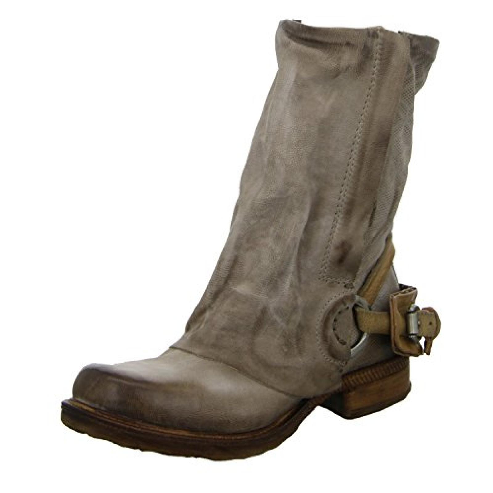 AS98 520207 Damen Schlupf/Rei&szlig;verschlussstiefelette Kaltfutter sportlicher Boden 