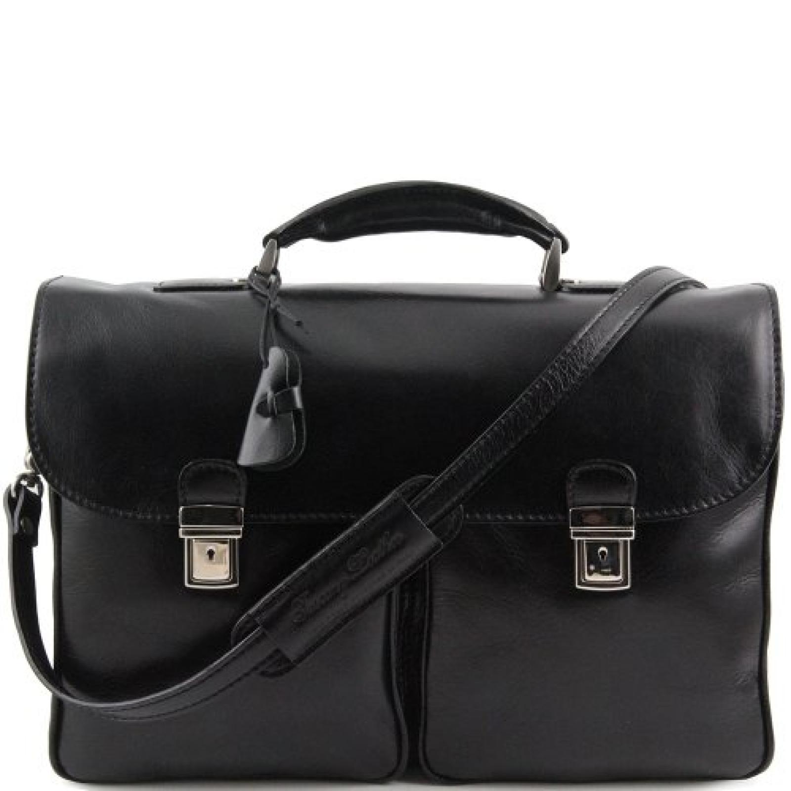 Tuscany Leather , Herren Schultertasche Schwarz schwarz 
