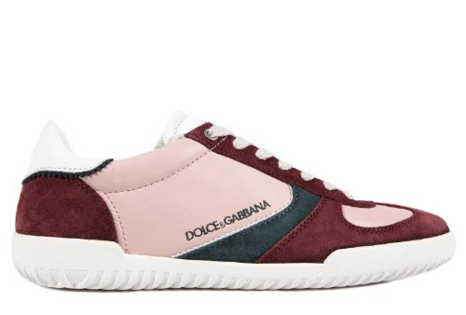 DOLCE&GABBANA Herrenschuhe Herren Leder Schuhe Sneakers rider rosa 