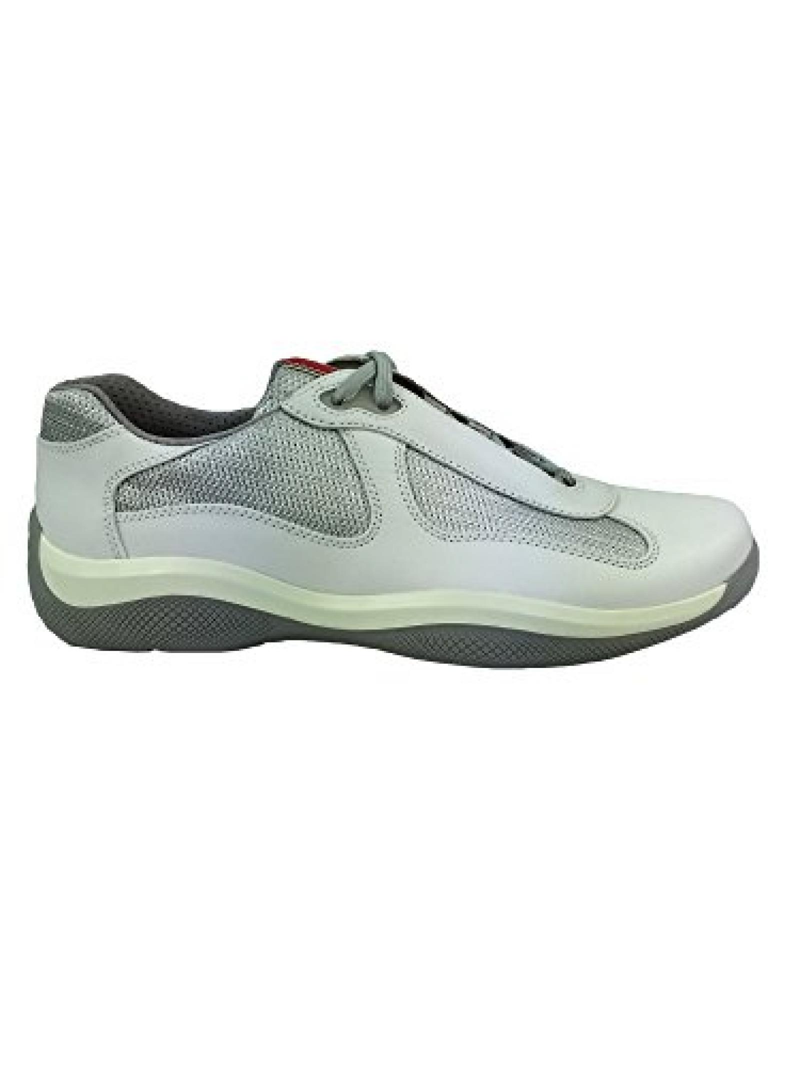 Prada Herrenschuhe Ledersneaker Lederschuhe sneakerWei&szlig; Cod:PS0906 