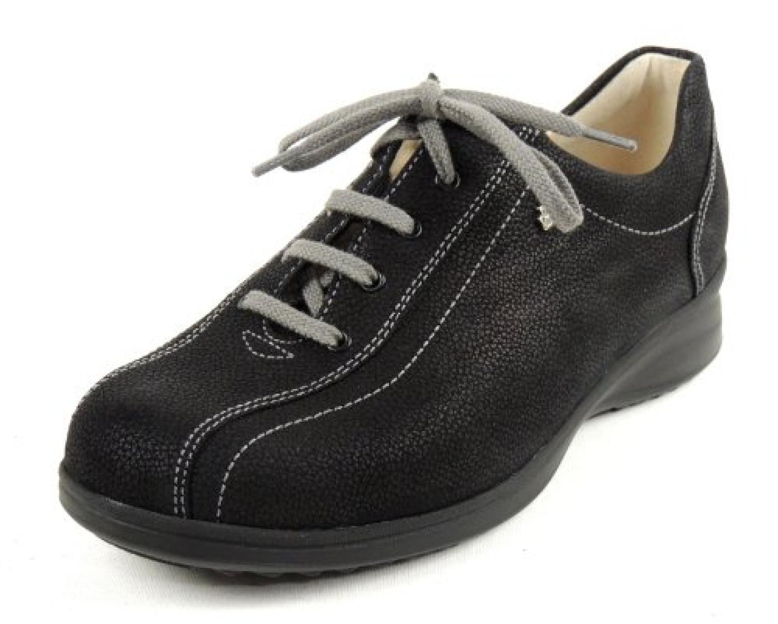FINN COMFORT Damen Schn&uuml;rschuh "ALMERIA" schwarz WEIT Nubukleder 2206 