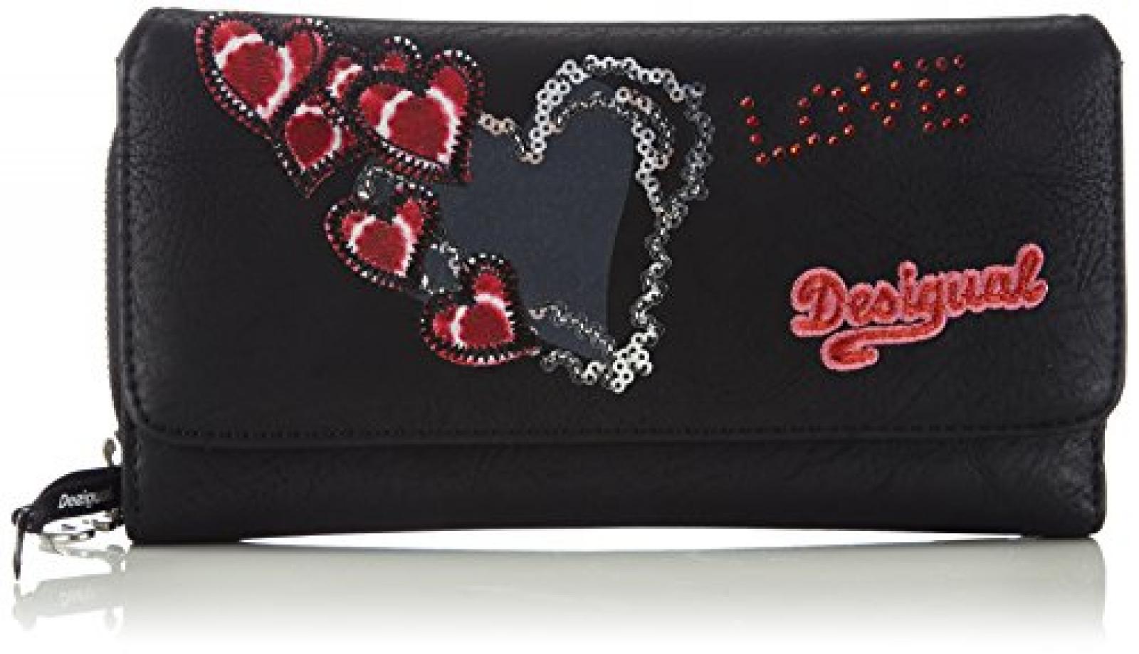 Desigual MARIA HEART PUNK 51Y52P42000U Damen Geldb&ouml;rsen 20x10x4 cm (B x H x T) 