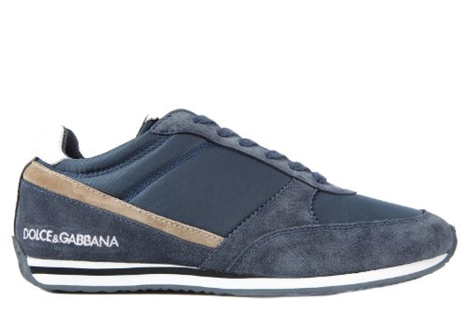 DOLCE&GABBANA Herrenschuhe Herren Wildleder Sneakers Schuhe blu 