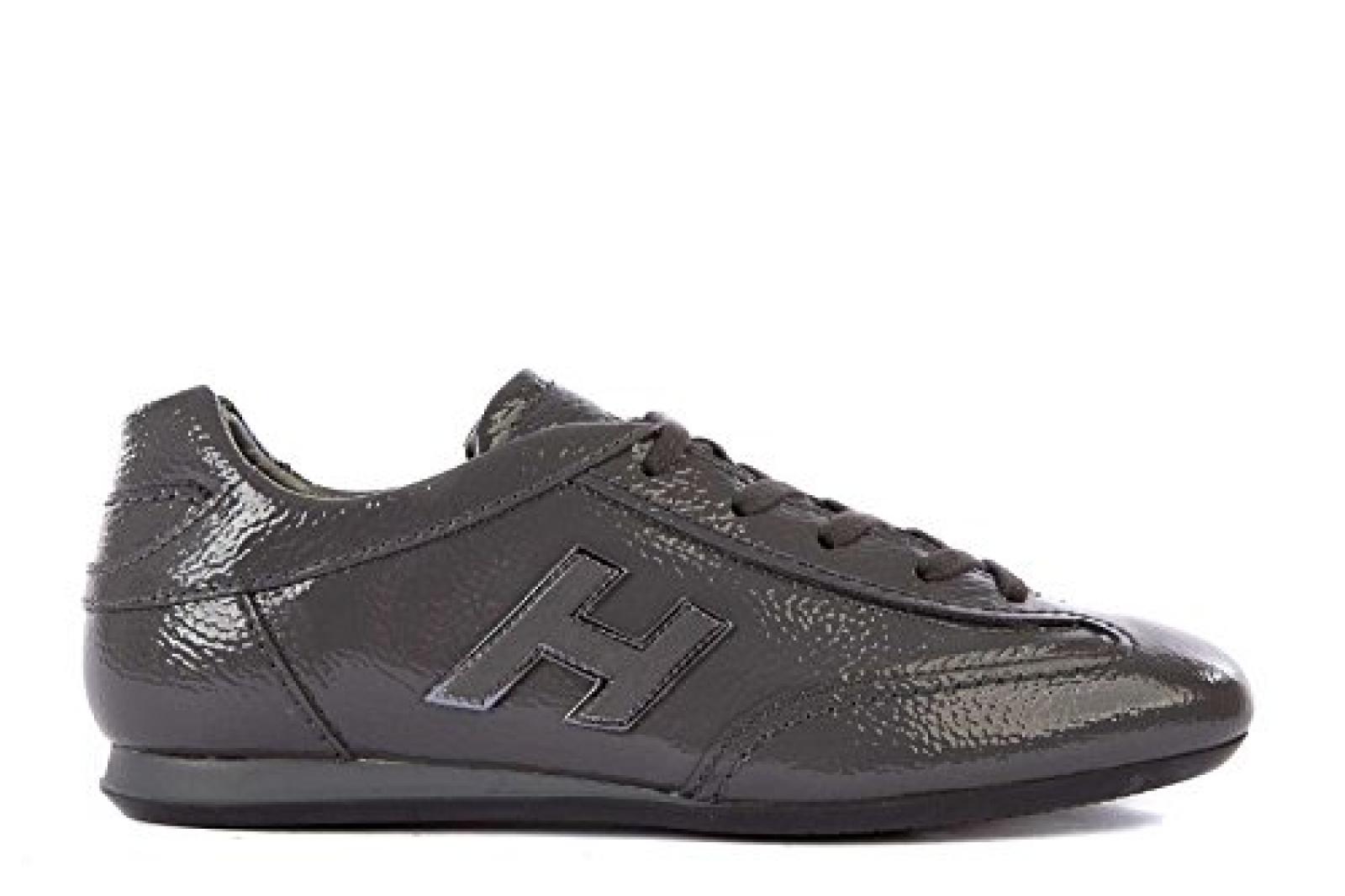 Hogan Damenschuhe Turnschuhe Damen Leder Schuhe Sneakers olympia Grau 
