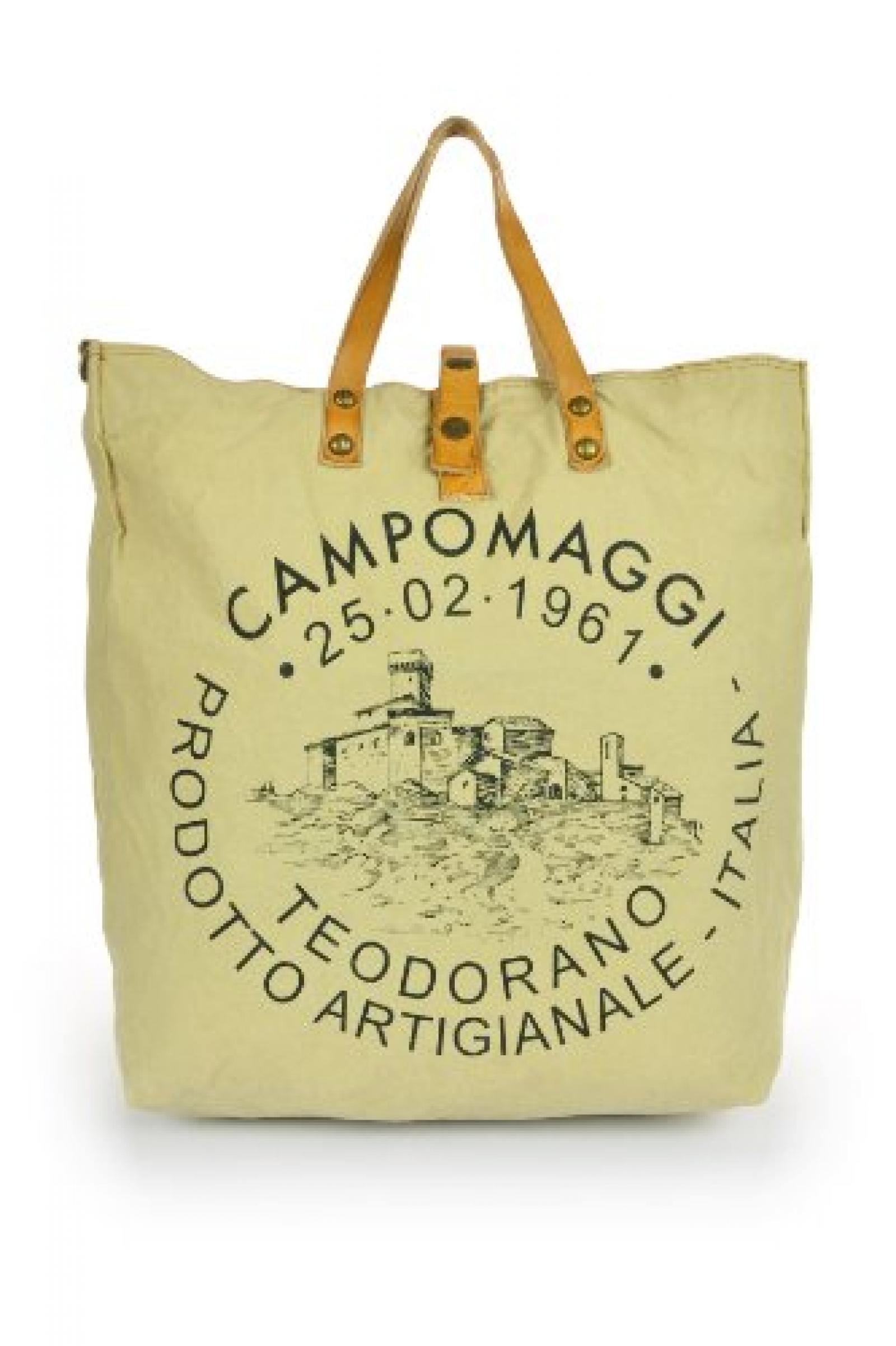 Campomaggi Lavaggio Stone Shopper groß Canvas 35 cm 