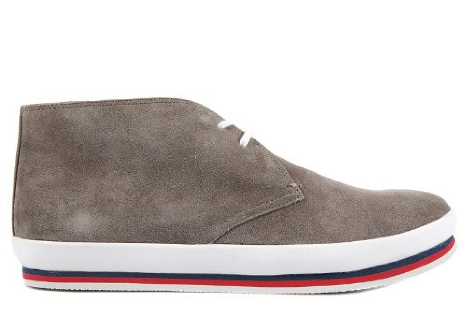 Prada Wildleder Schn&uuml;rboots Stiefeletten Herren Boots velour Grau 