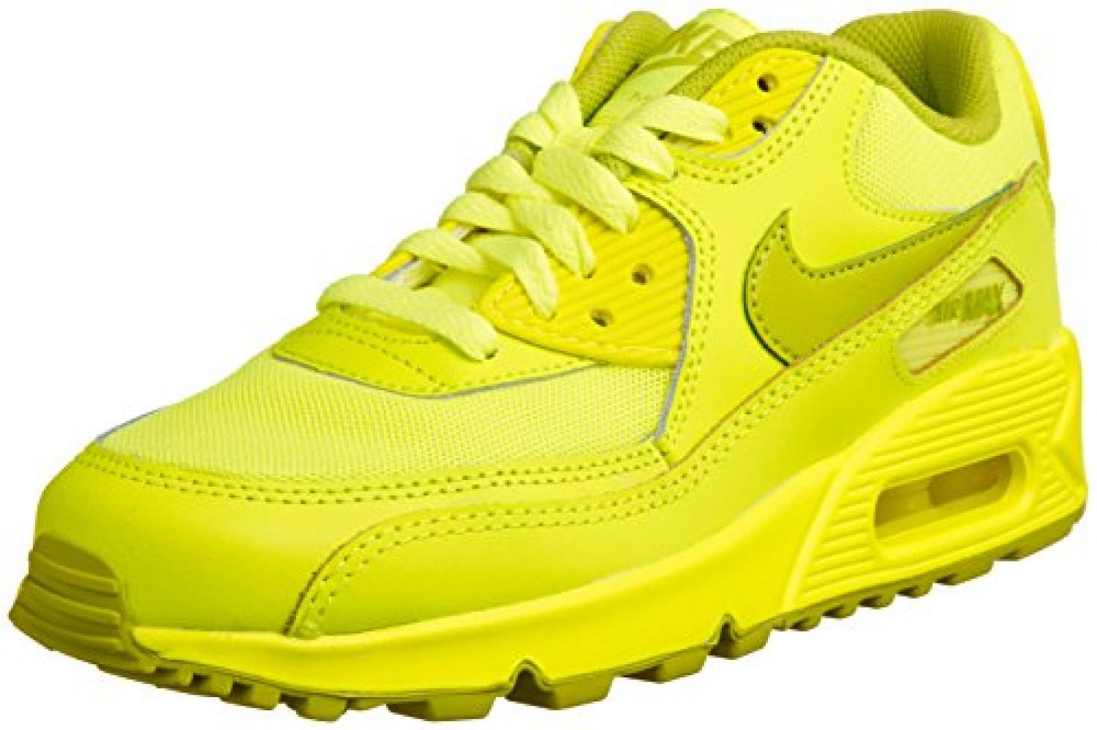 Nike Air Max 90 GS Lime Kids Trainers Size 35.5 EU 