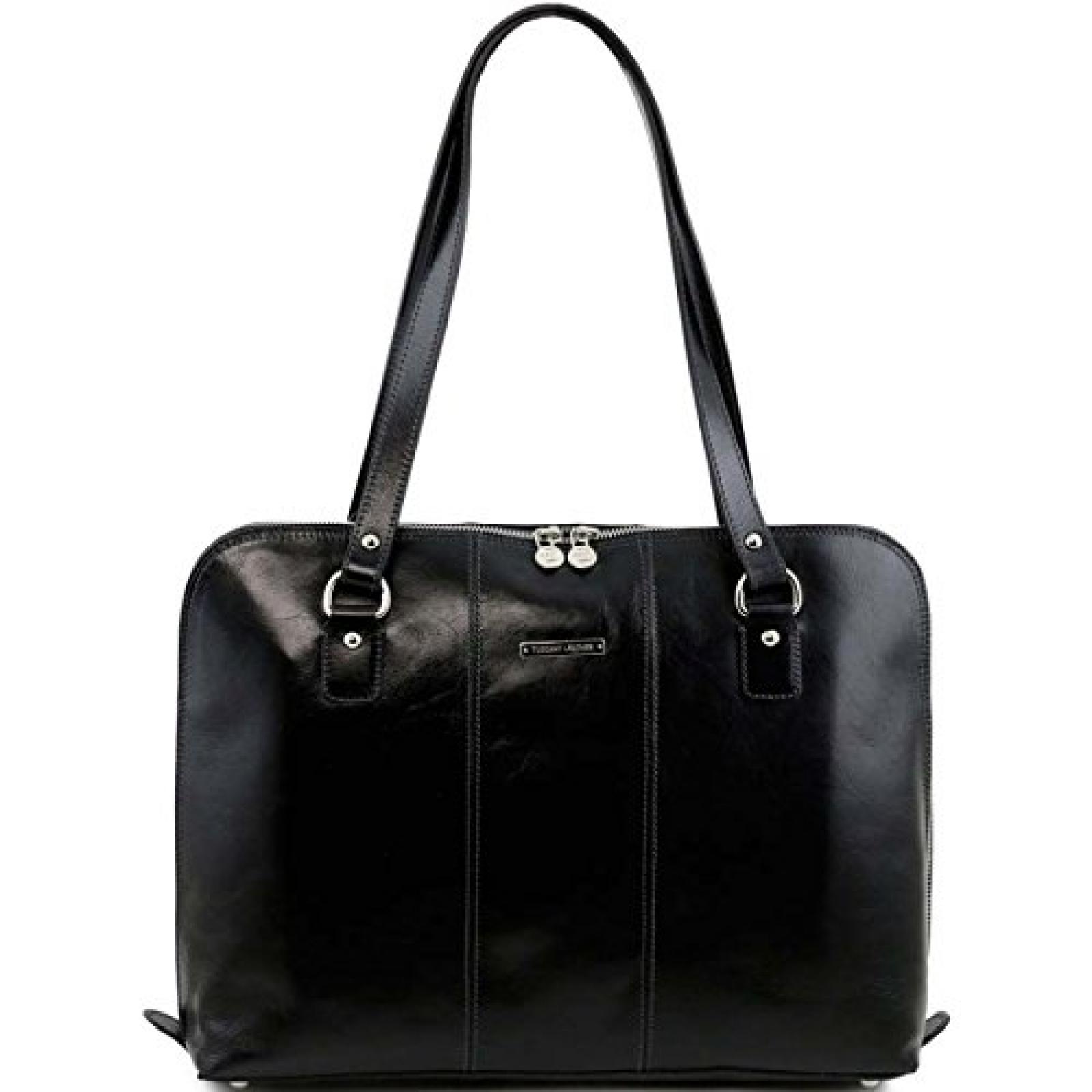 Tuscany Leather - Ravenna - Damen Business Tasche aus Leder Schwarz - TL141277/2 