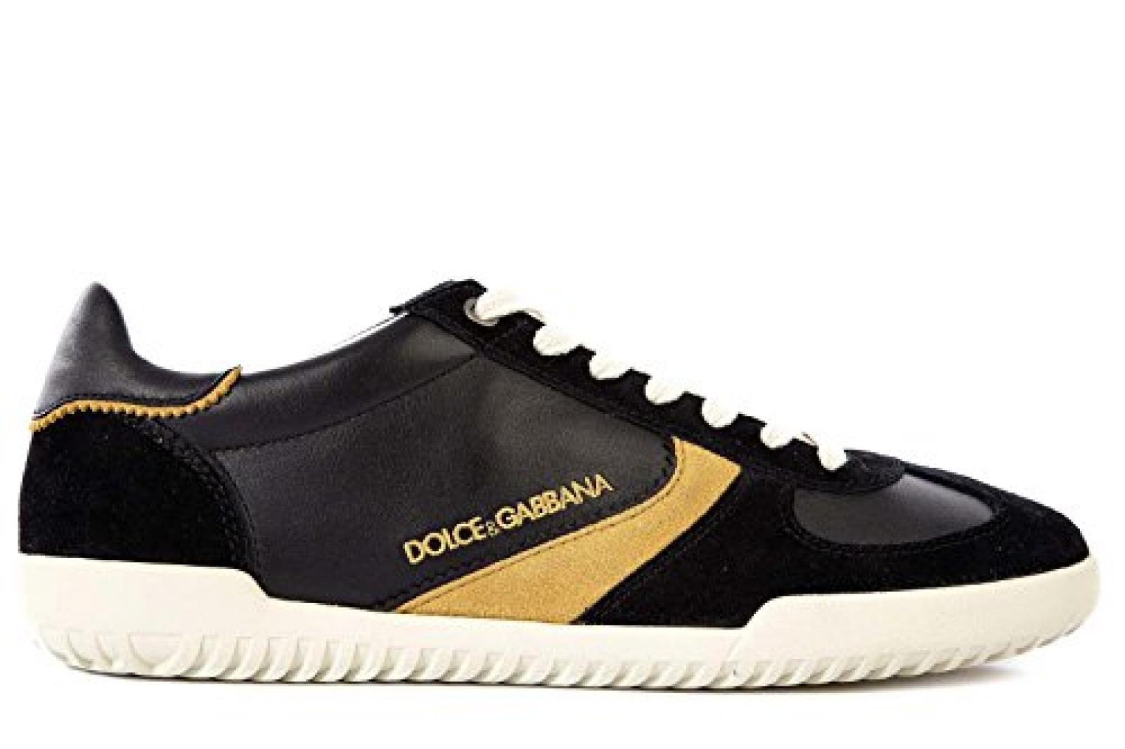 DOLCE&GABBANA Herrenschuhe Herren Leder Schuhe Sneakers Schwarz DOLCE&GABBANA Herrenschuhe Herren Leder Schuhe Sneakers Schwarz