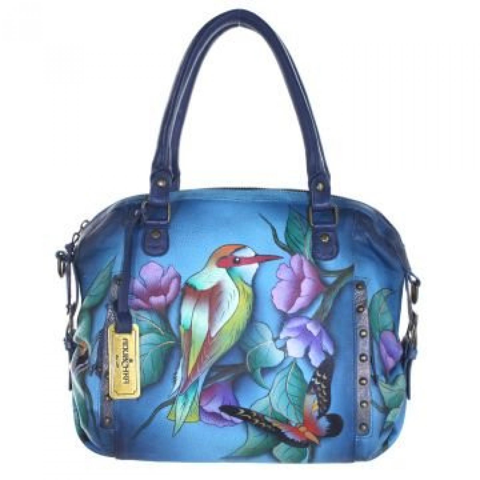 Anuschka Lederhandgemalte Rei&szlig;verschluss Oberen Mittelgro&szlig;e Schultaschen 