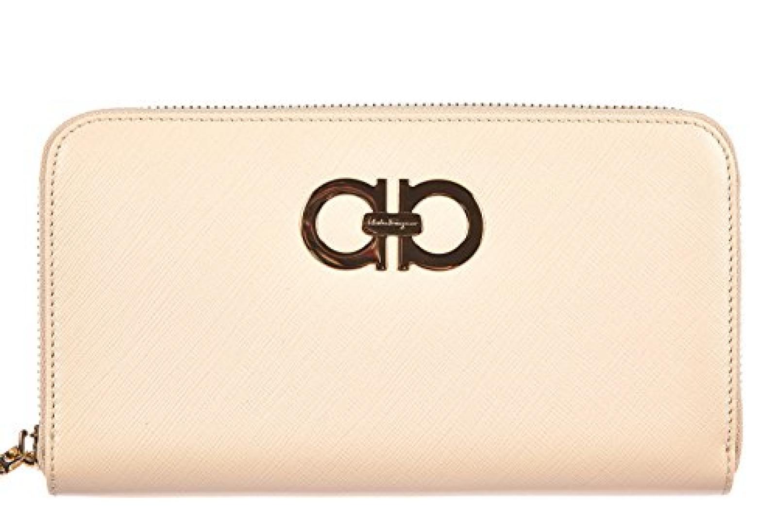Salvatore Ferragamo Damen Geldb&ouml;rse Portemonnaie Echtleder Geldbeutel Bifold quarzo rosa 