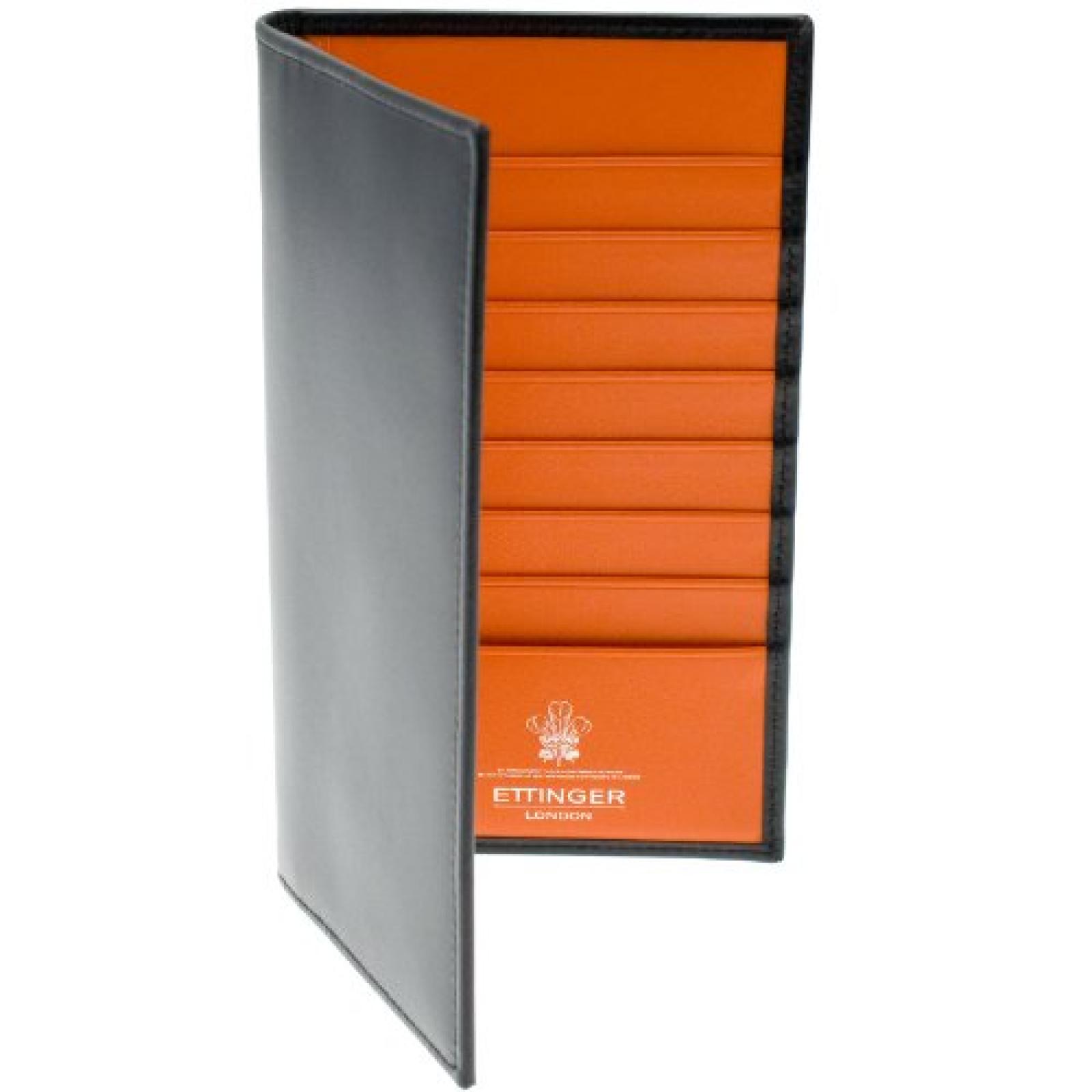 Ettinger Sterling Collection - Brieftasche aus Leder - Schwarz / Orange innen 