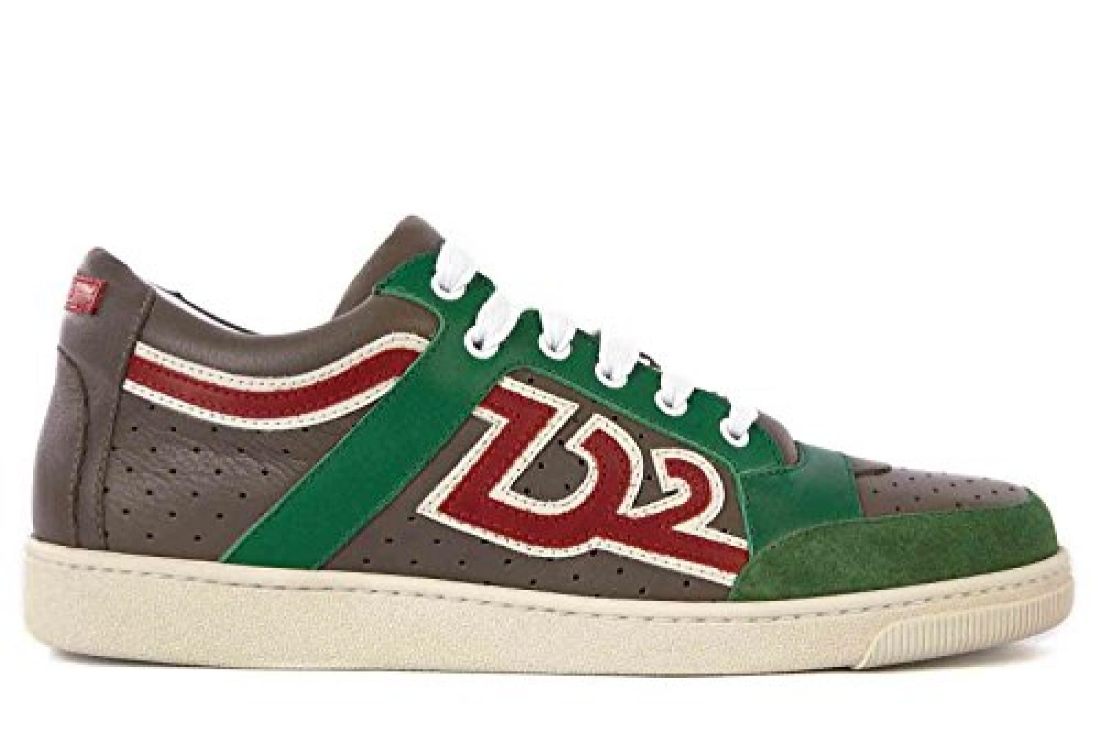 Dsquared2 Dsquared Herrenschuhe Herren Leder Schuhe Sneakers Gr&uuml;n 