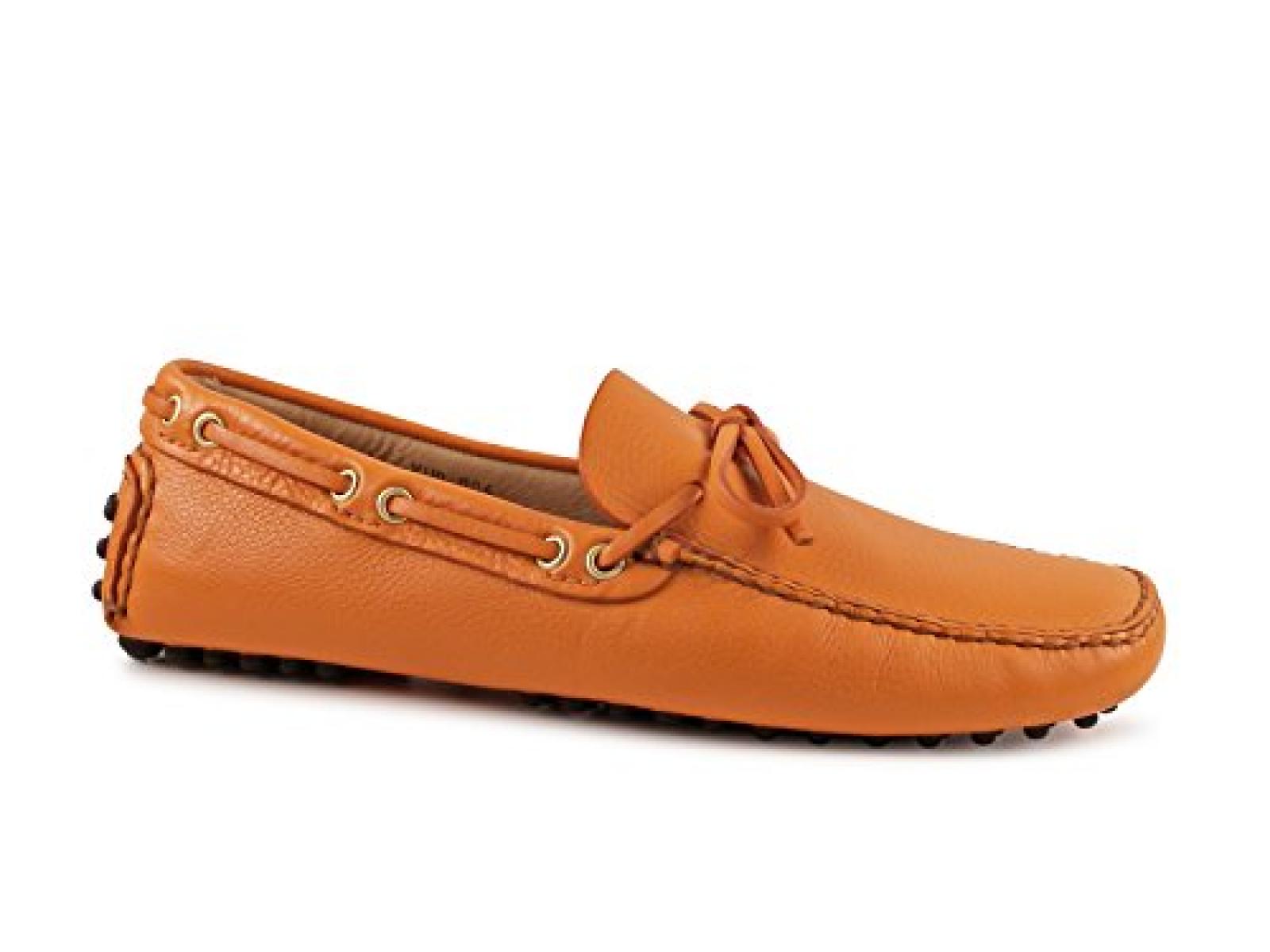 Car Shoe Herren orange Leder Slipper Schuhe fahren - Modellnummer: KUD006 XW8 F01BU04 