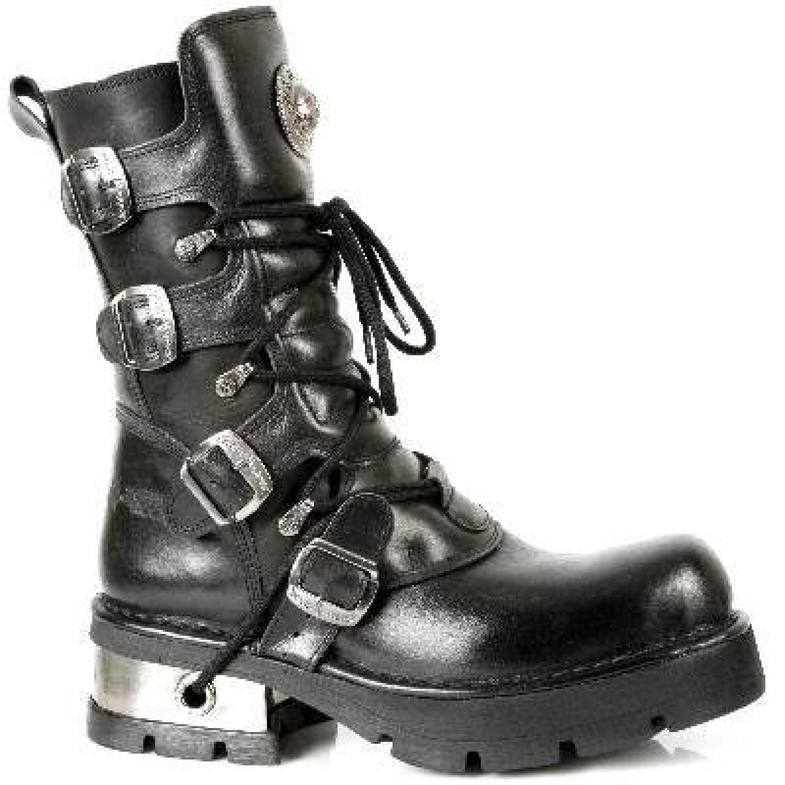 New Rock Metallic Schwarz Stiefel M.373-S1 New Rock Metallic Schwarz Stiefel M.373-S1