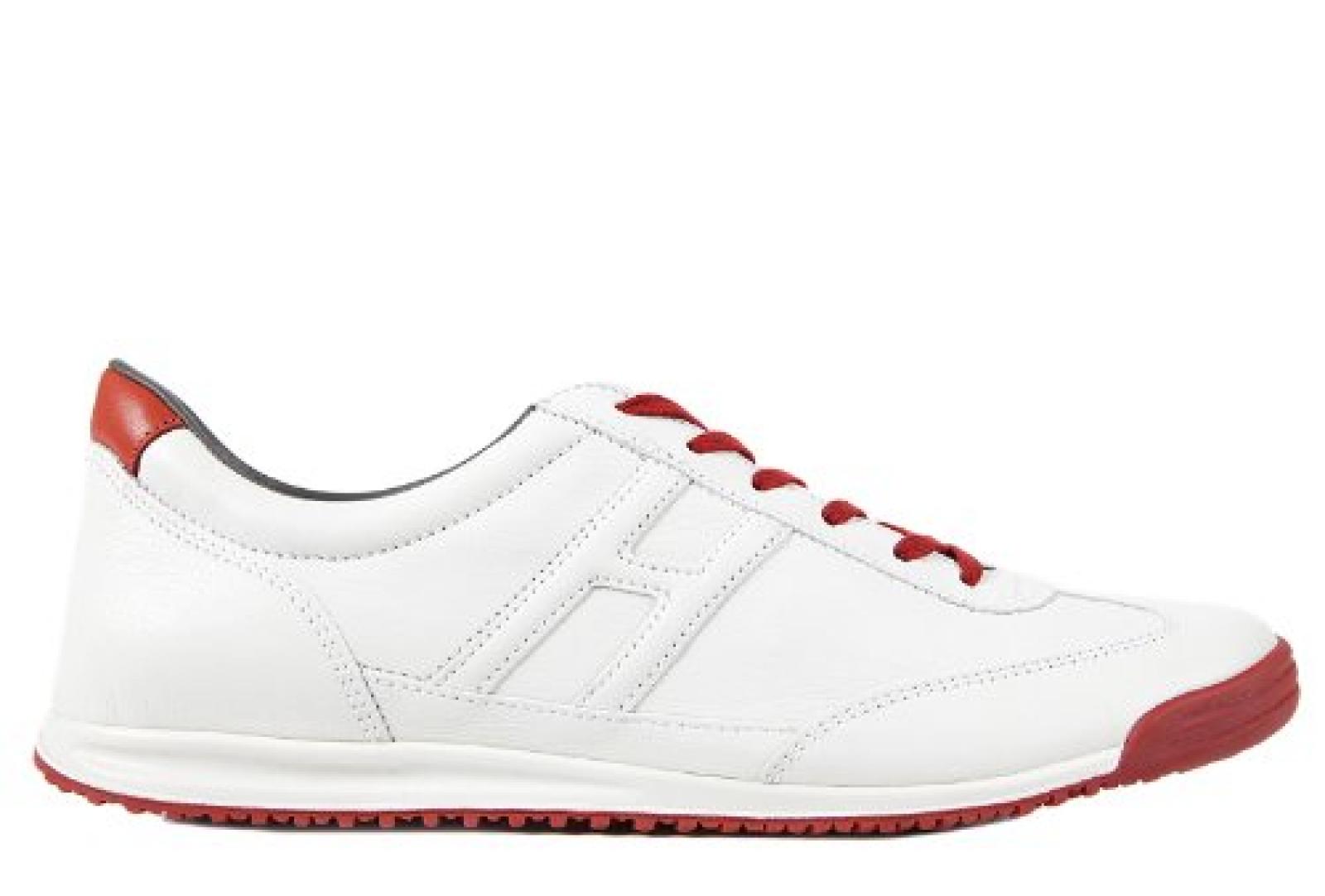 Hogan Herrenschuhe Herren Leder Schuhe Sneakers rebel Wei&szlig; 