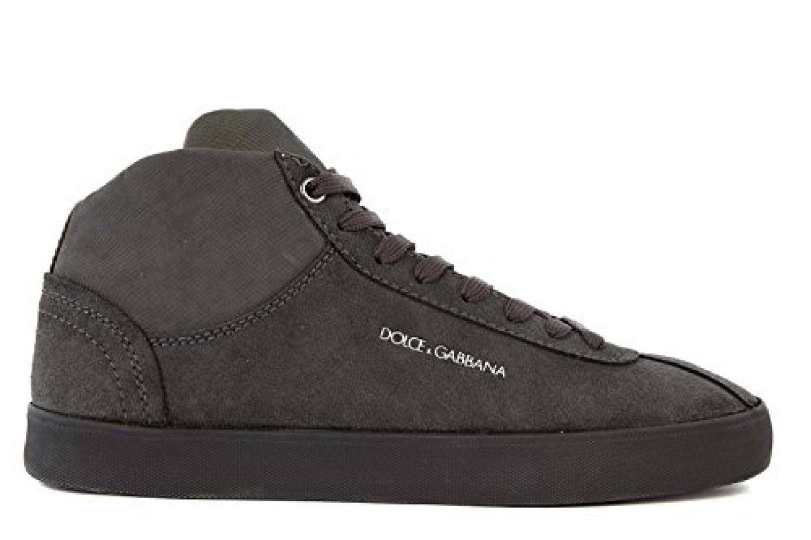 DOLCE&GABBANA Herrenschuhe Herren Wildleder Schuhe High Sneakers Gr&uuml;n 