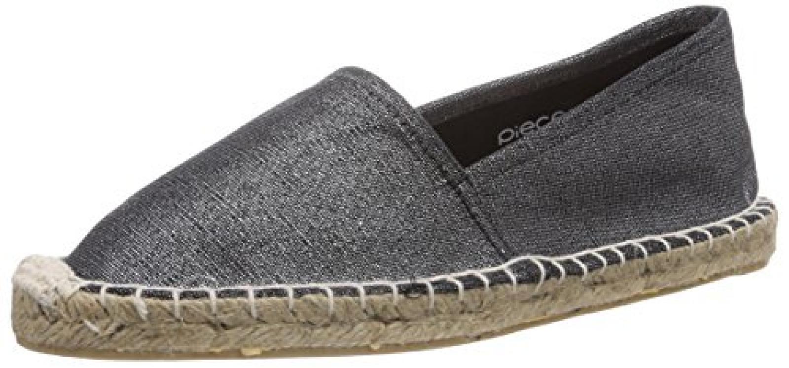 PIECES HAISHA ESPADRILLOS METALLIC SILVER, Damen Espadrilles PIECES HAISHA ESPADRILLOS METALLIC SILVER, Damen Espadrilles