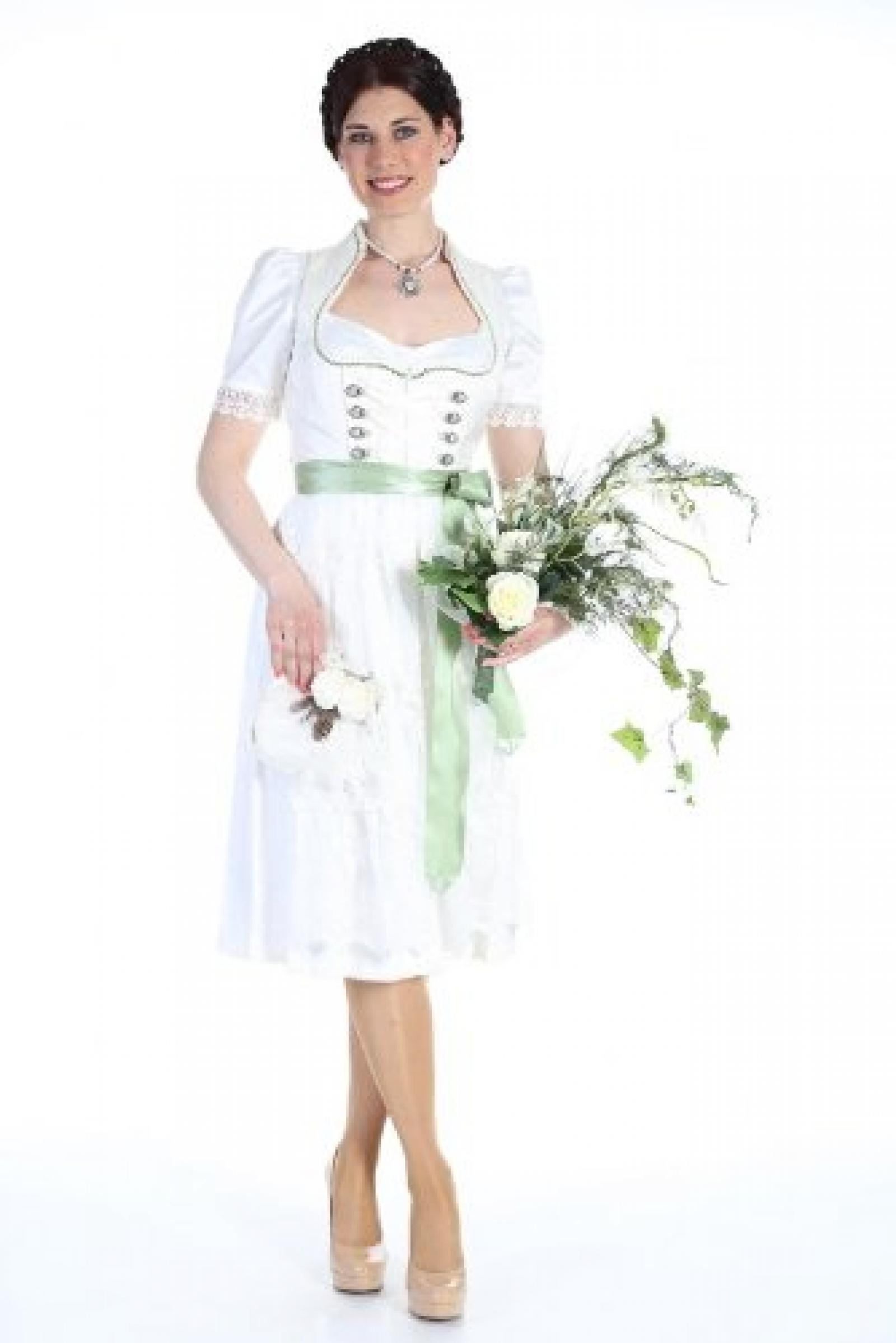 Kr&uuml;ger Damen Brautdirndl 17687 2 70cm mit Bluse 37160 