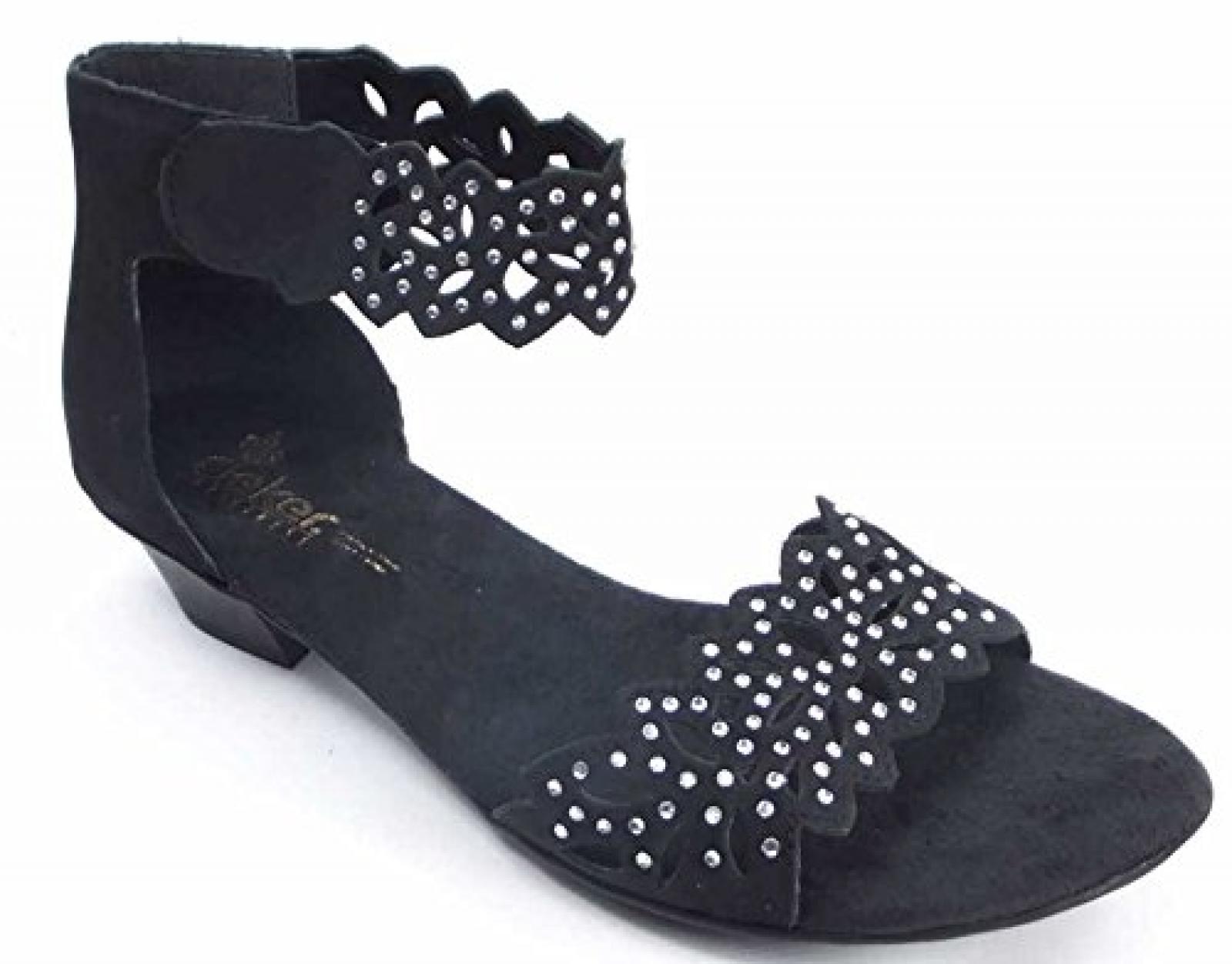 Rieker 68396 Damen Kn&ouml;chelriemchen Sandalen 