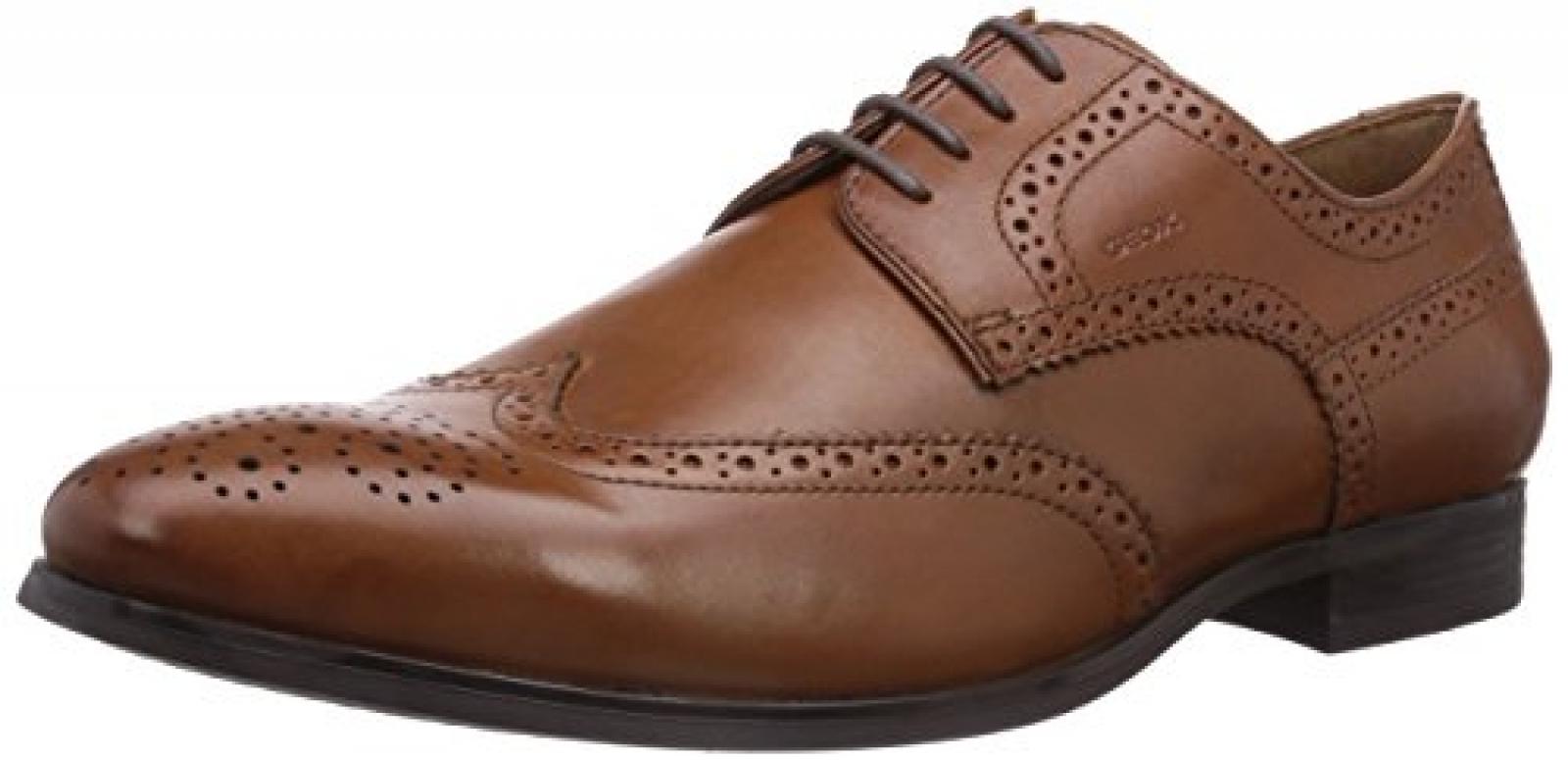 Geox U ALBERT 2FIT B Herren Brogue Schn&uuml;rhalbschuhe 