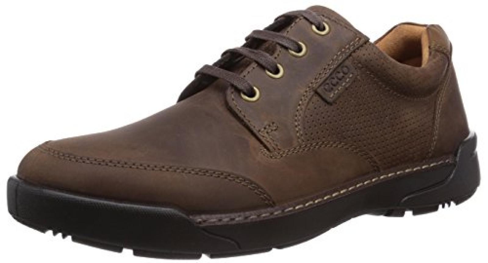 Ecco Dason Cocoa Brown/Walnut Oil Nubuck/Azte Herren Derby Schn&uuml;rhalbschuhe 