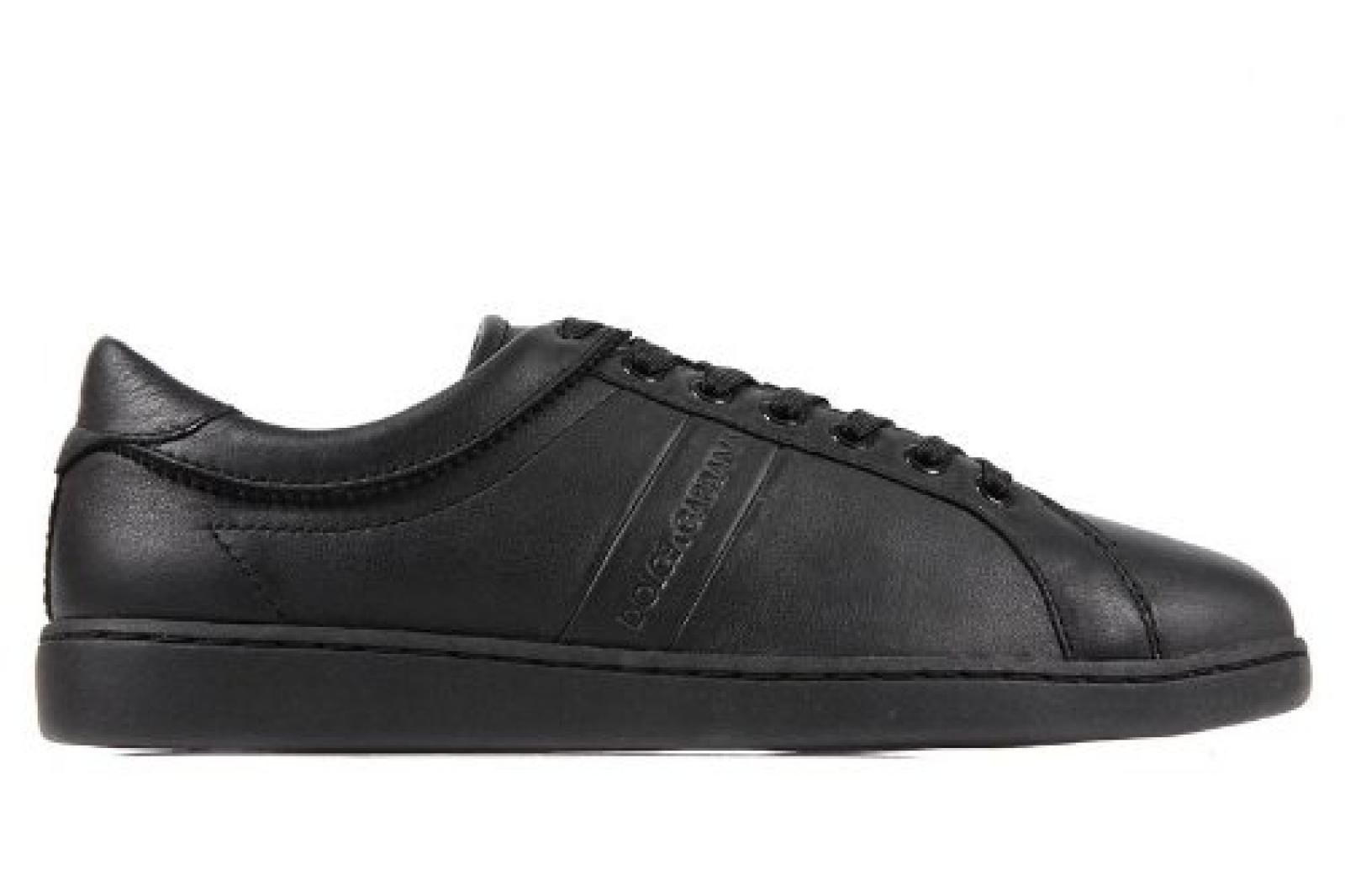 DOLCE&GABBANA Herrenschuhe Herren Leder Schuhe Sneakers Schwarz 