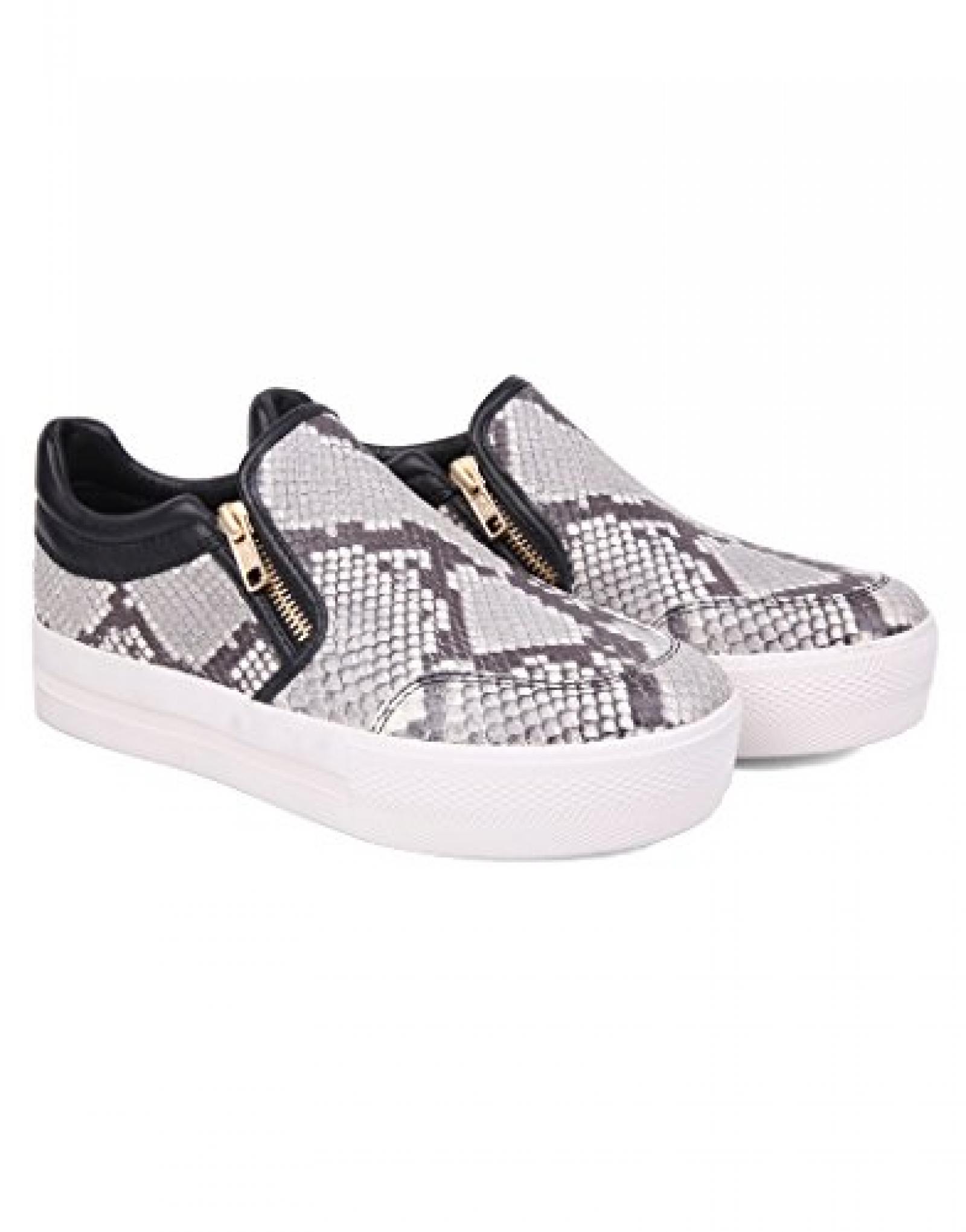 Ash Ladies Jordy Snakeskin Print Shoes - Roccia 