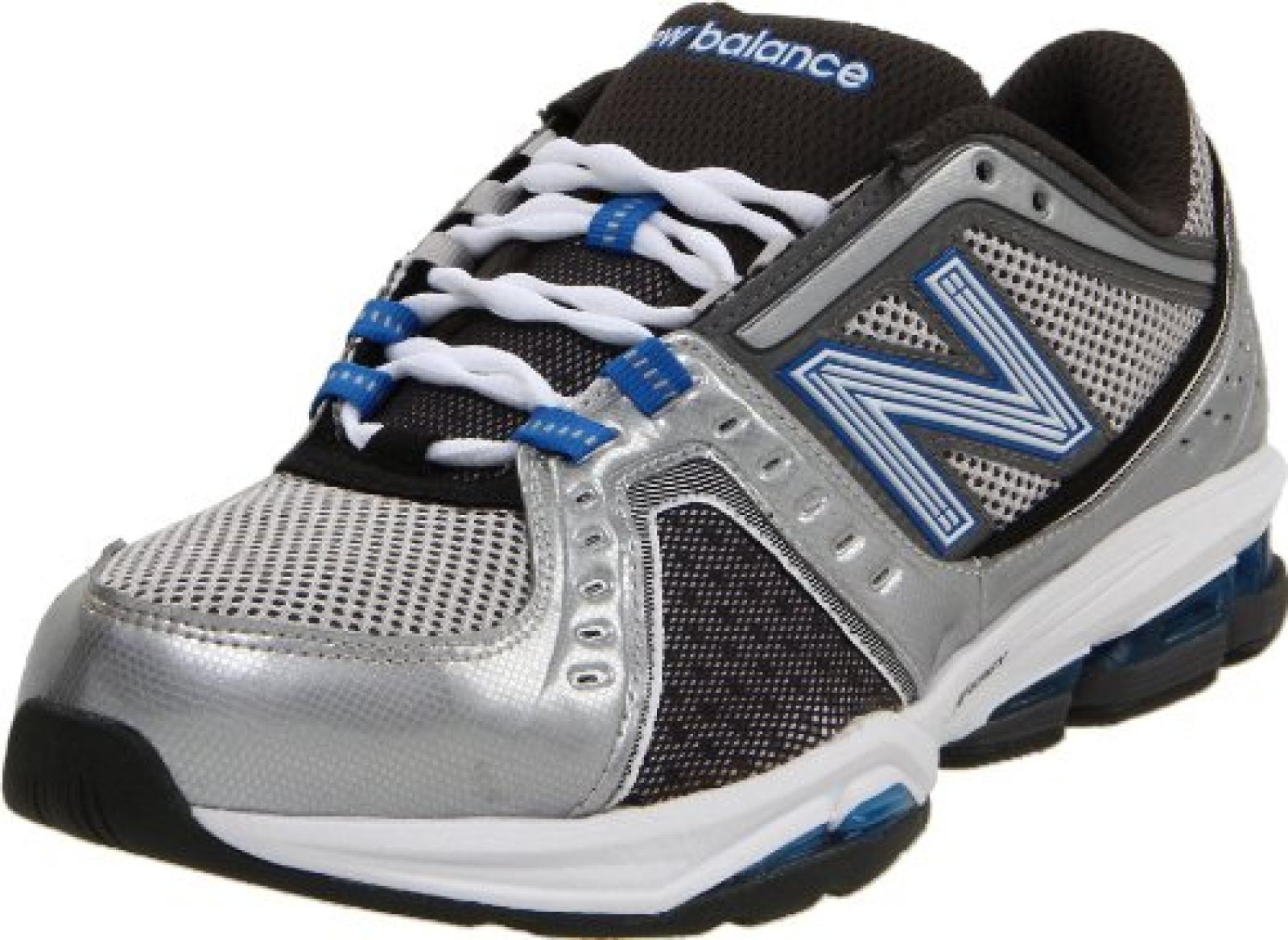 New Balance , Herren Laufschuhe, - Silver with Blue - Größe: 46 