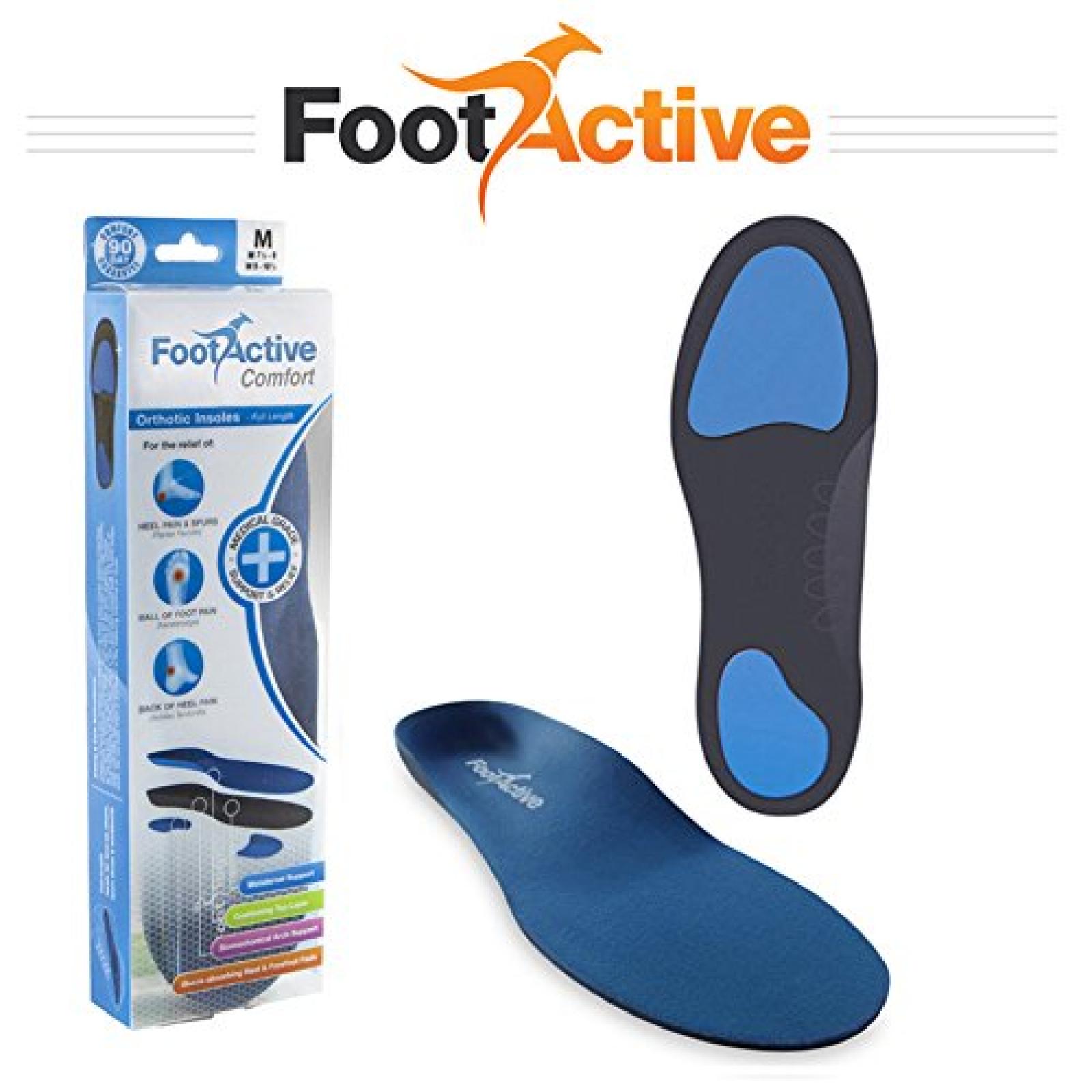 FootActive COMFORT - Original Marken Einlegesohlen - Herrlicher Laufkomfort für Füße, Beine und Rücken, speziell bei Fersensporn 